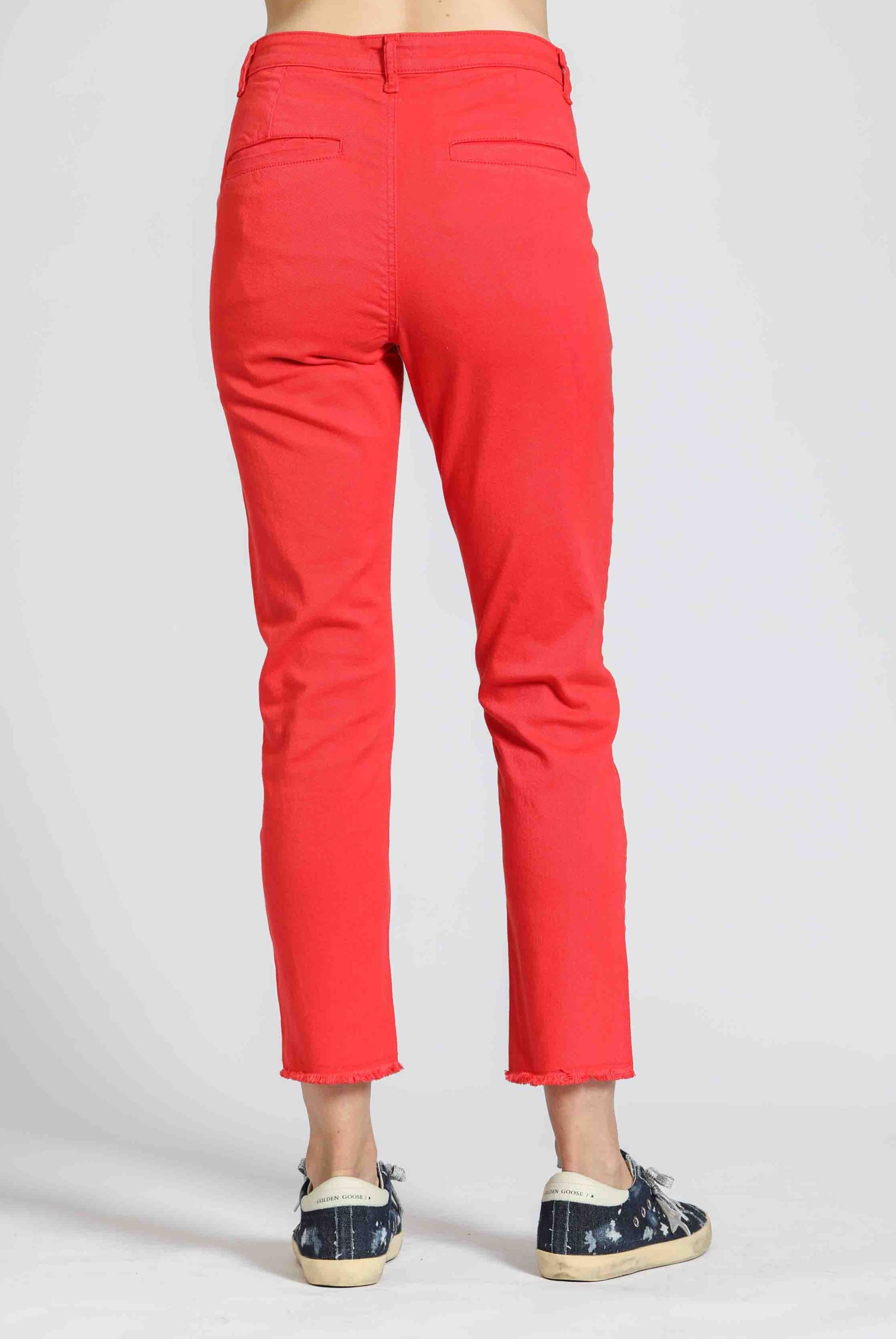 Trouser With Distressed Raw Hem
