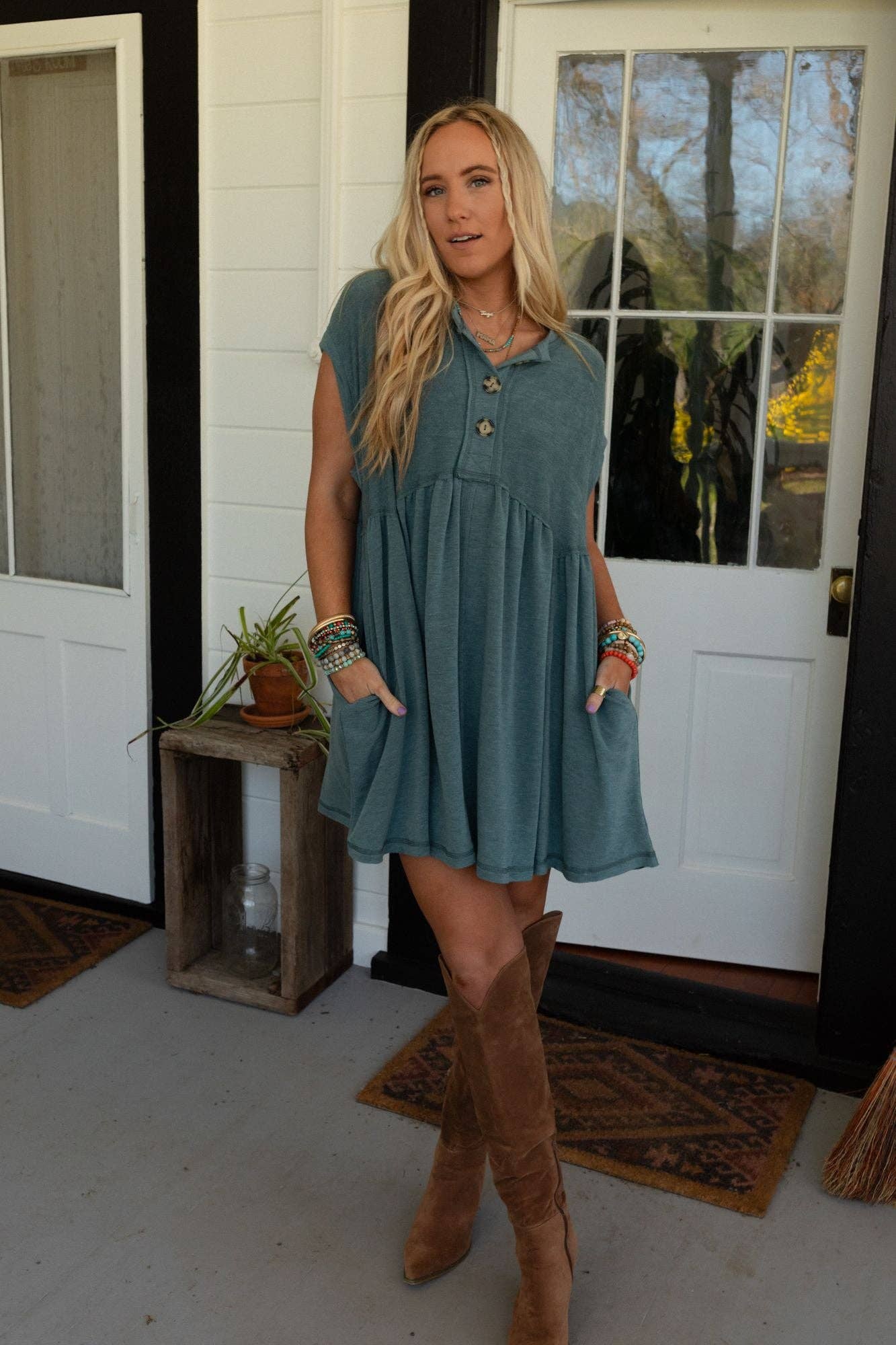 Boho-Western Baby Doll Dress