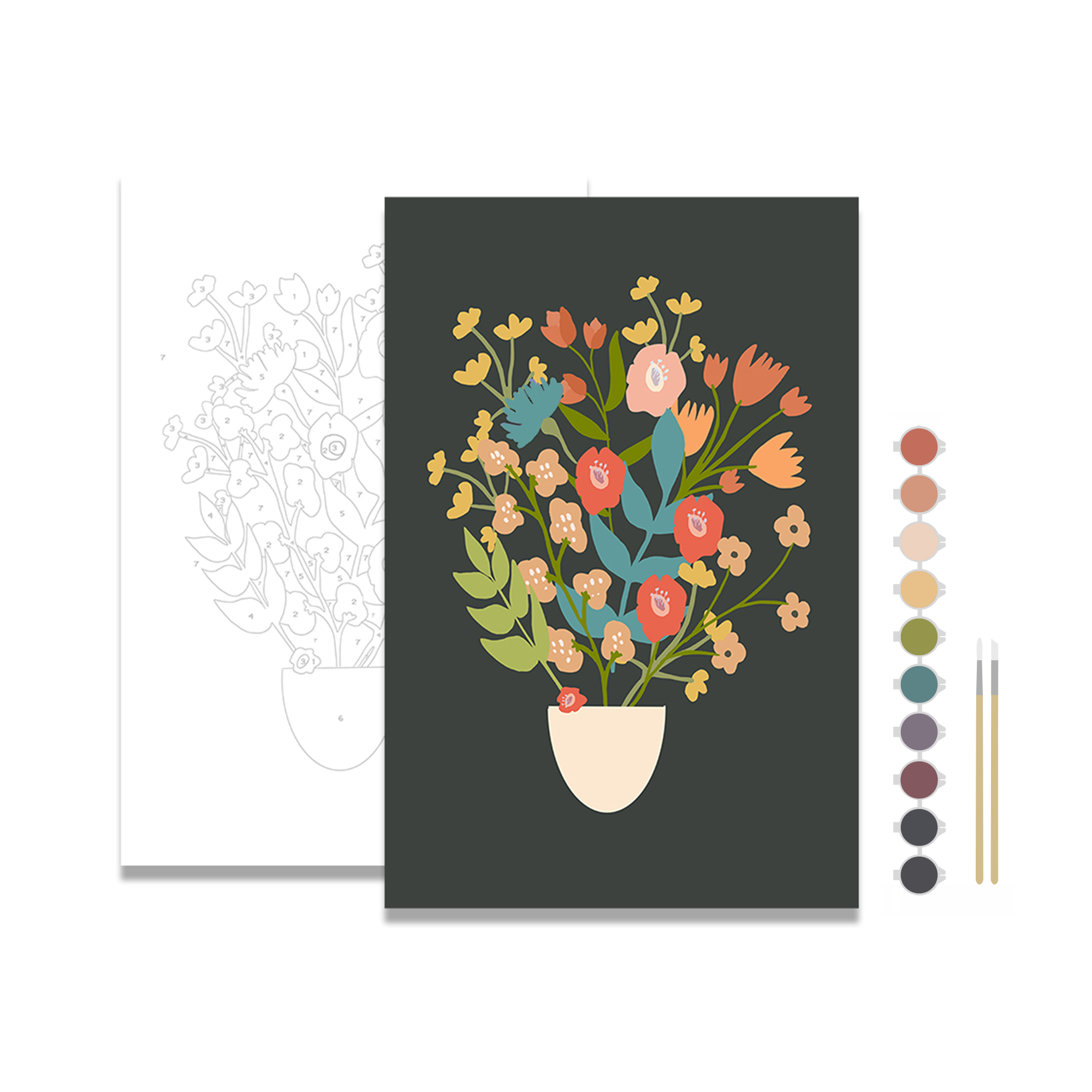 Flower Bouquet Art Paint by Number Kit