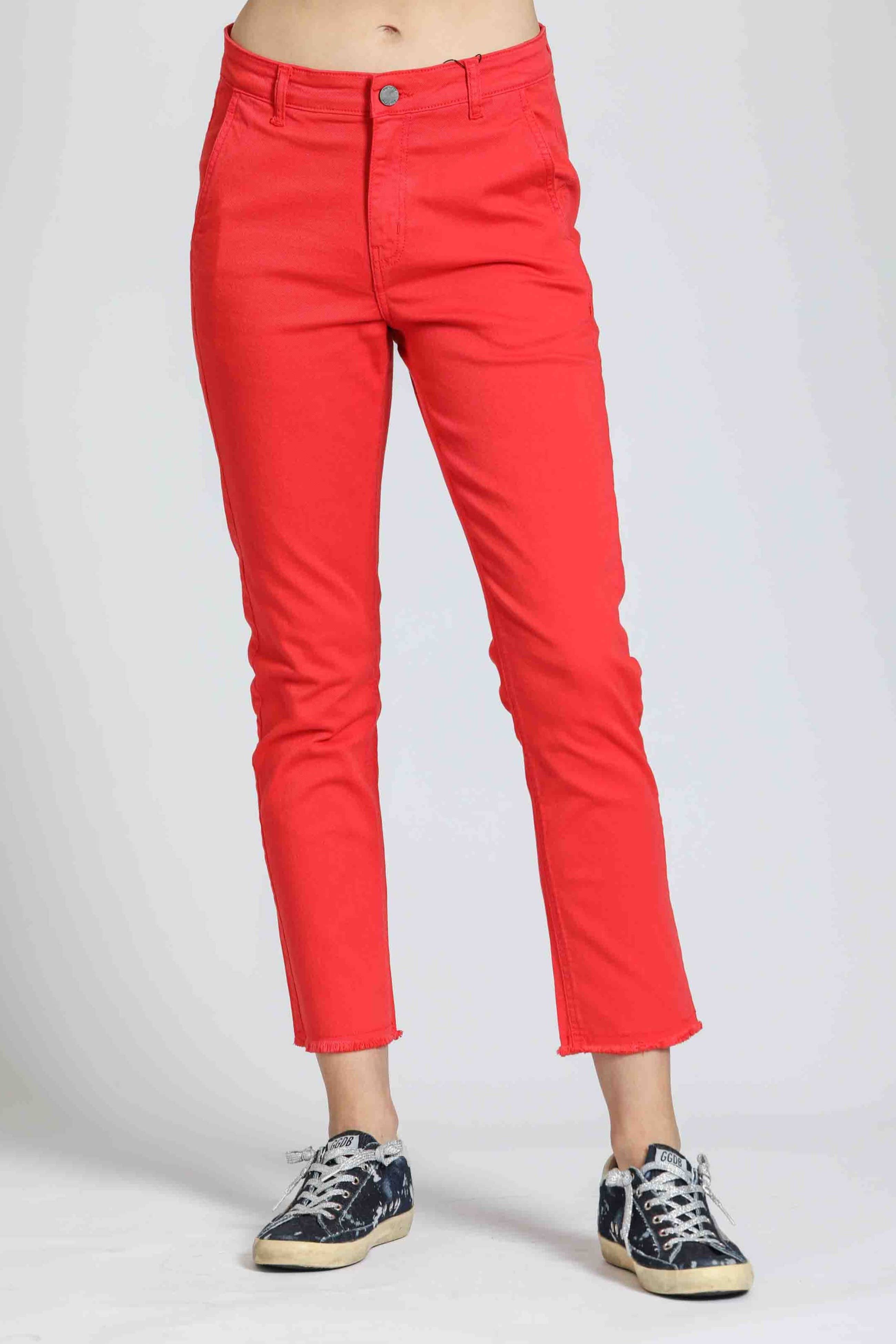 Trouser With Distressed Raw Hem