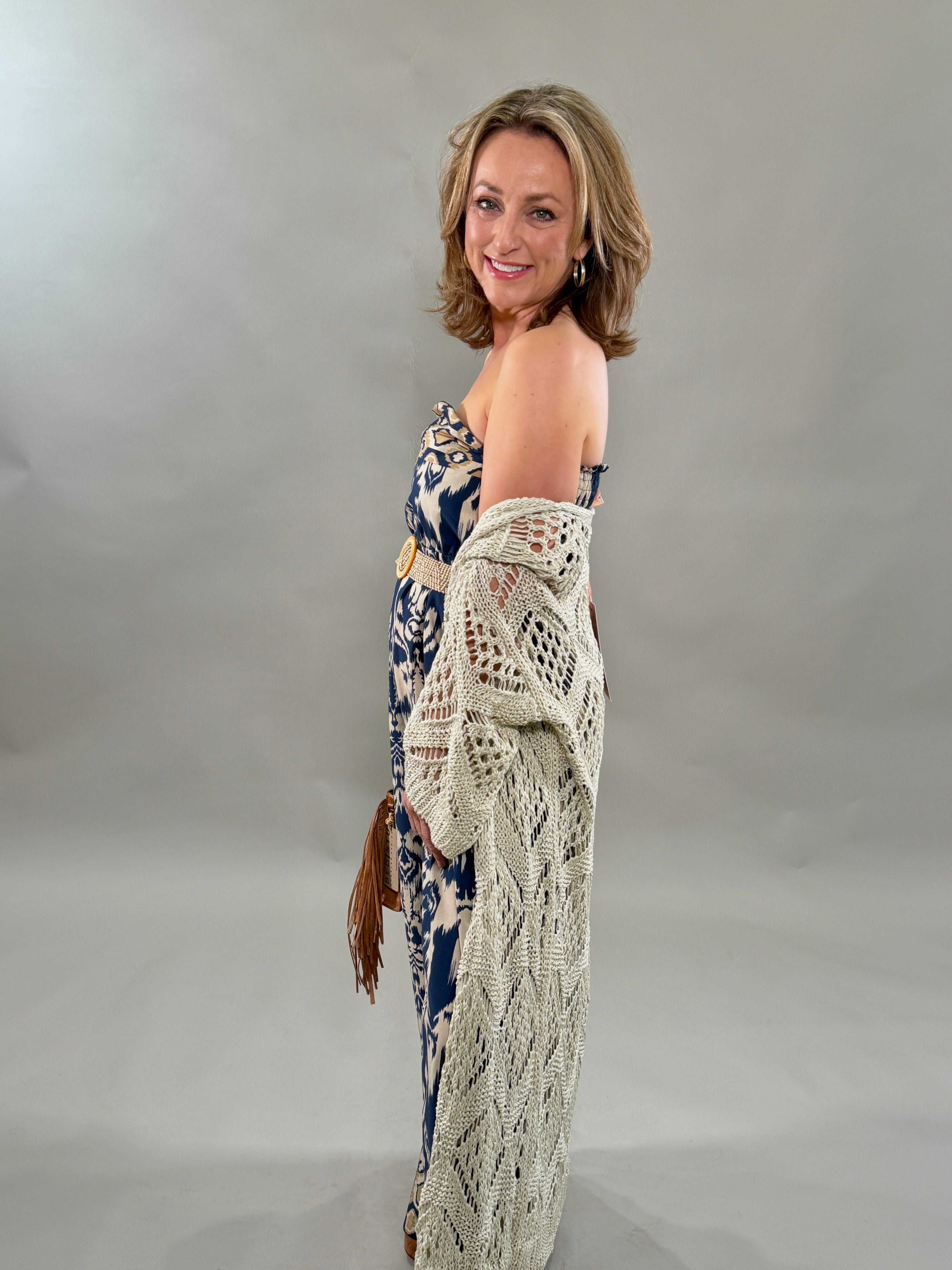 Patterned Wide Leg Jumpsuit