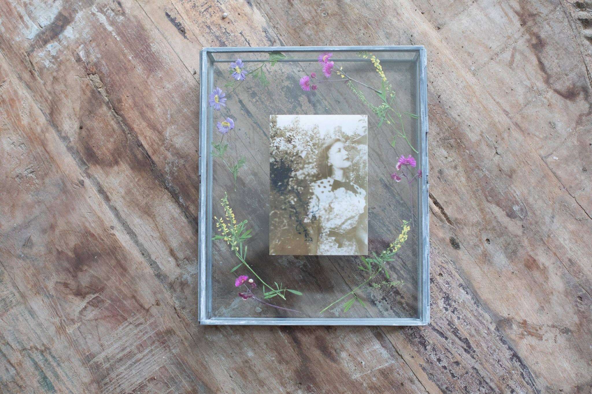 Rectangle Glass and Zinc Memory Box