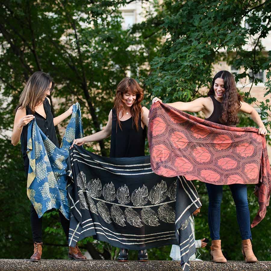 Artisan handmade cotton blockprint women scarf/wrap - Jungle