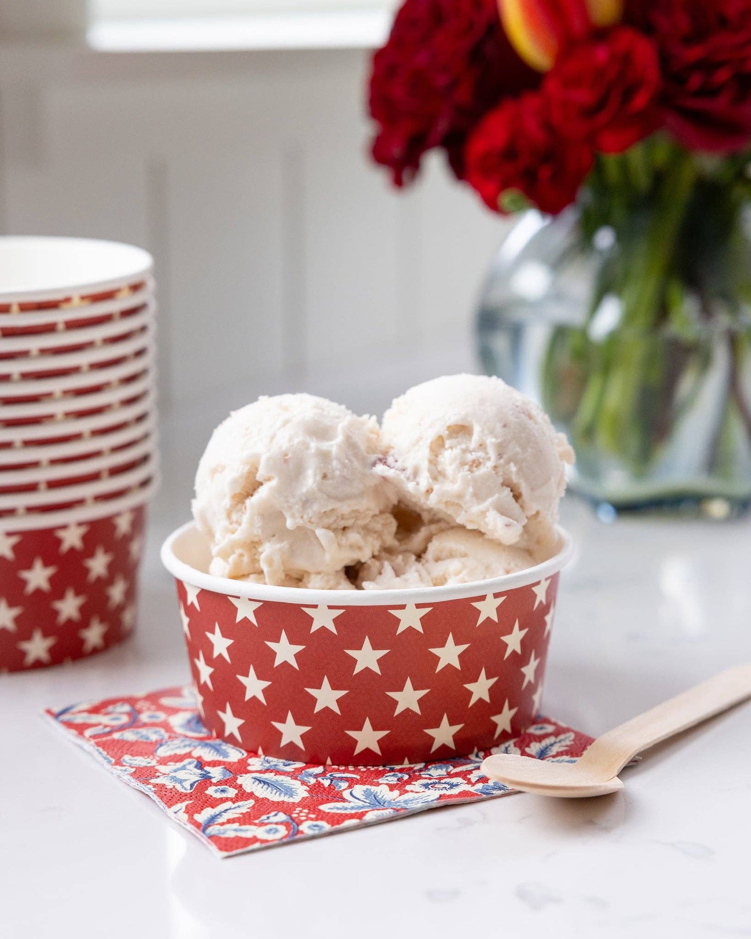 Hamptons Floral Paper Cocktail Napkin