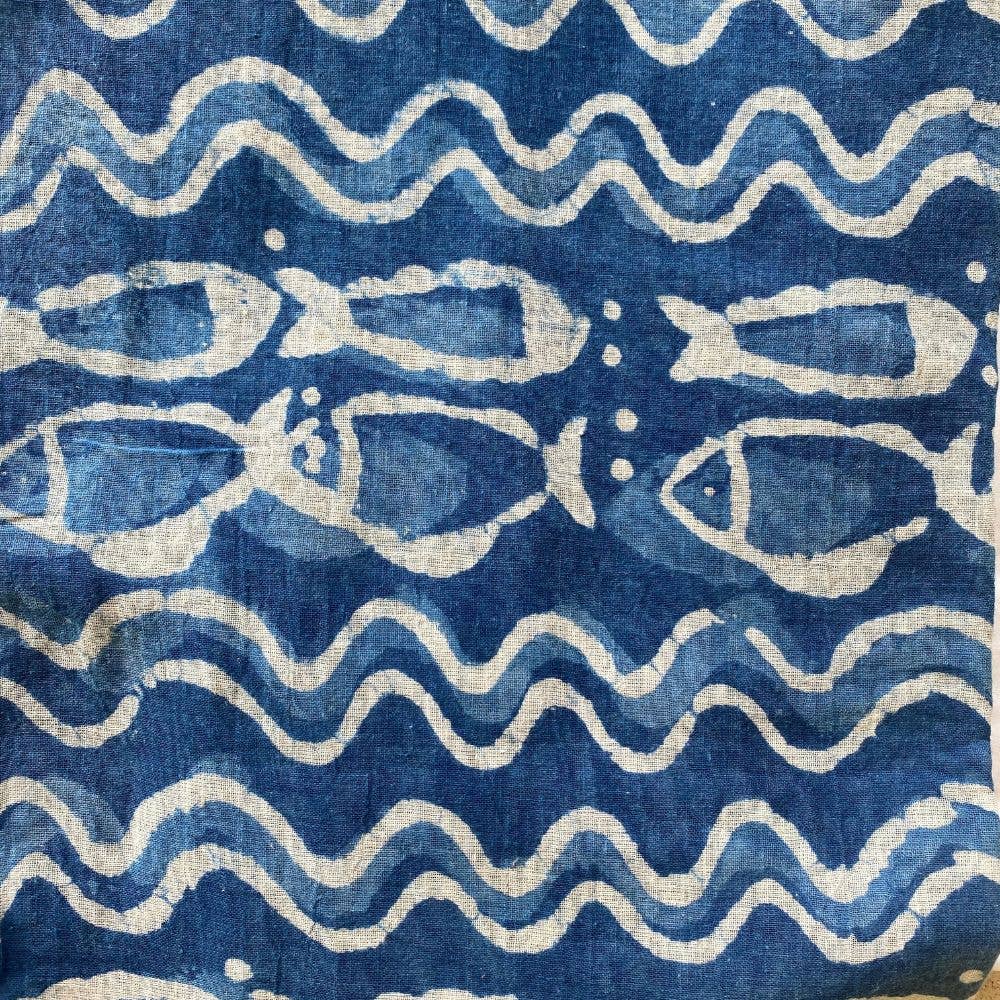 Naturally Dyed Block Printed Zari Sarong