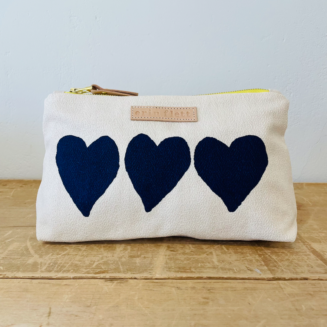 Navy Heart Laura Bag