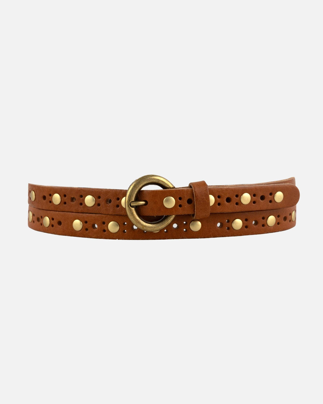 Chloe Vintage Studded Skinny Belt