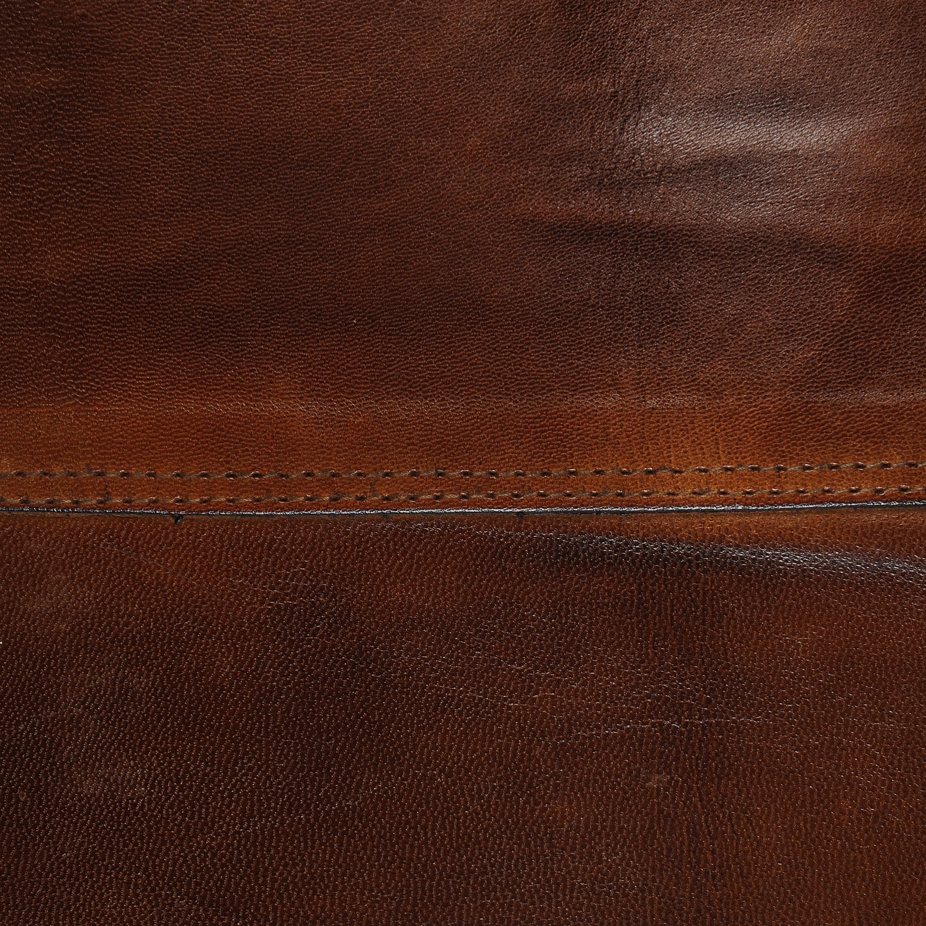 Brown Upholstery Leather Accent Chair