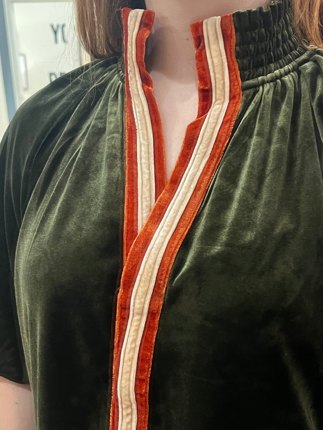 Puff Sleeve Velvet Top