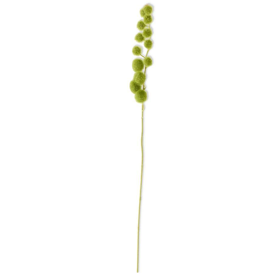 32-Inch Green Flocked Ball Stem