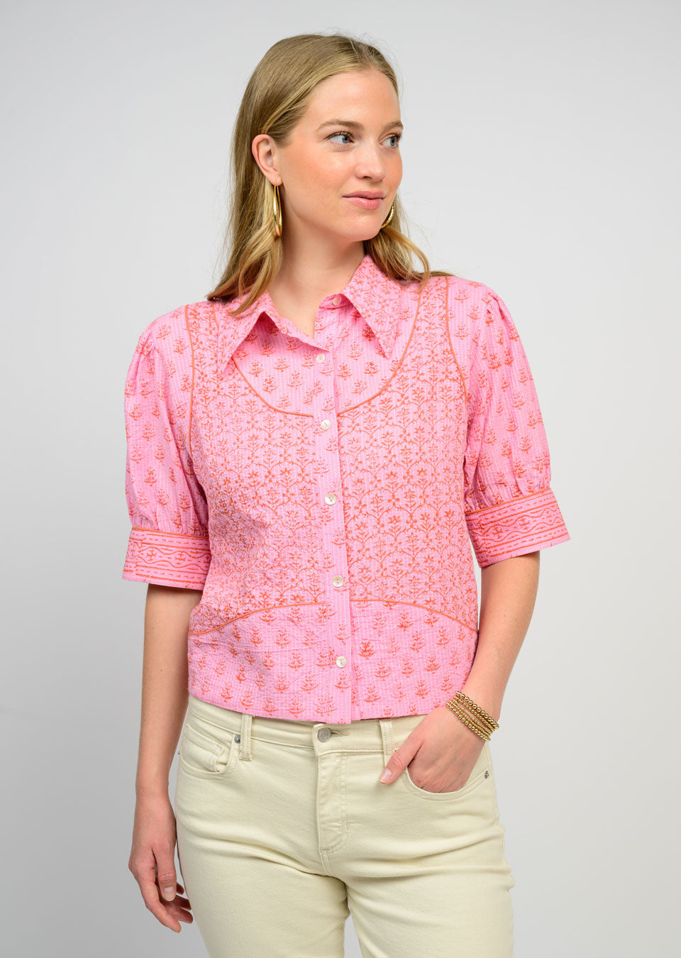 Block Print Stitched Blouse