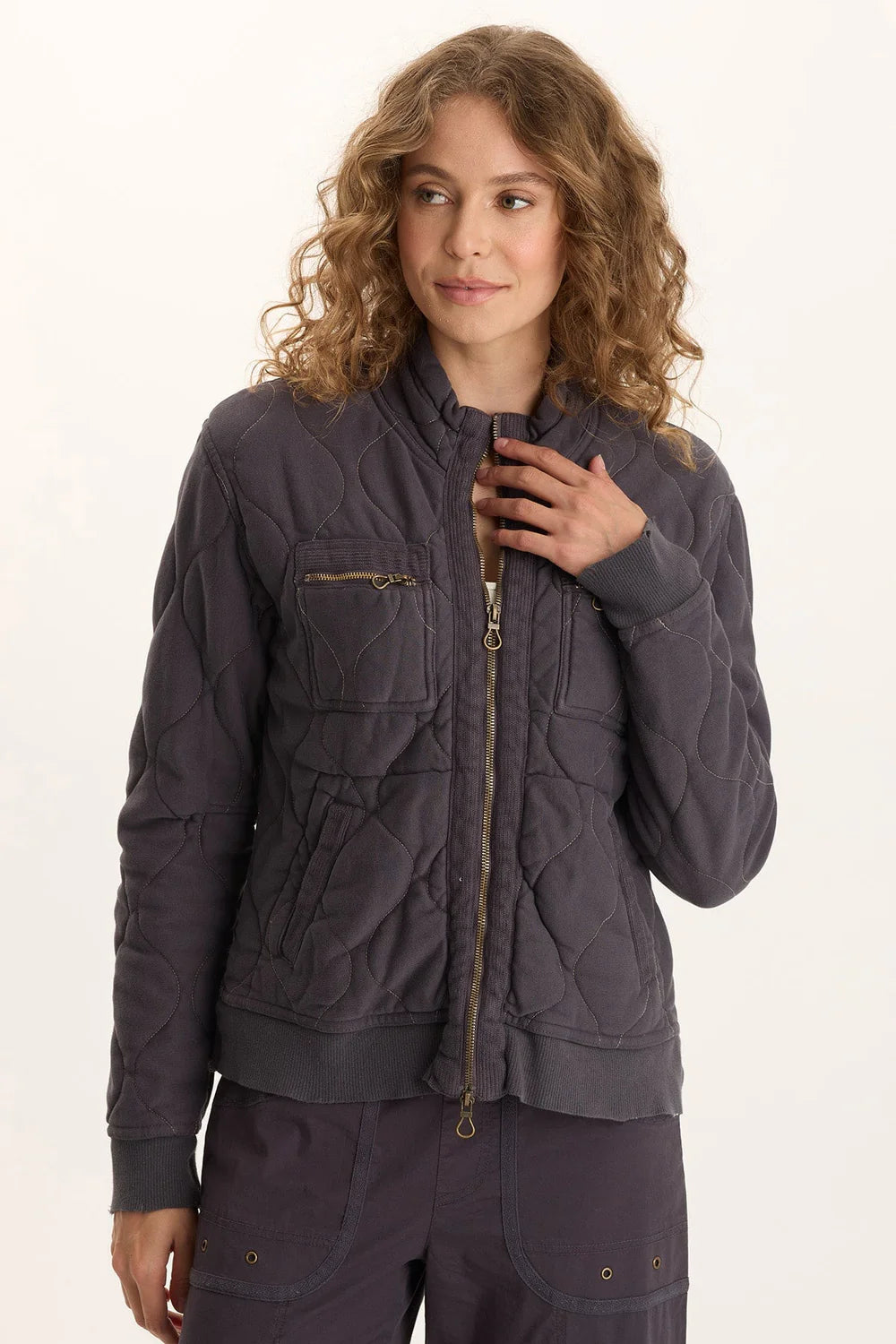 Quilted Bomber Jacket