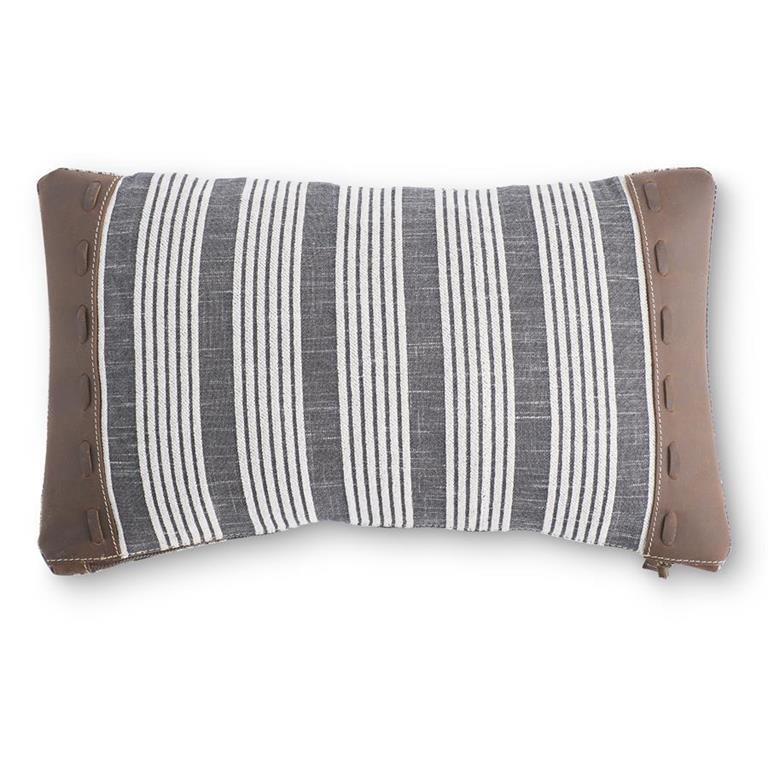 Assorted 20-Inch Rectangular Pillows with Leather (3 Styles)