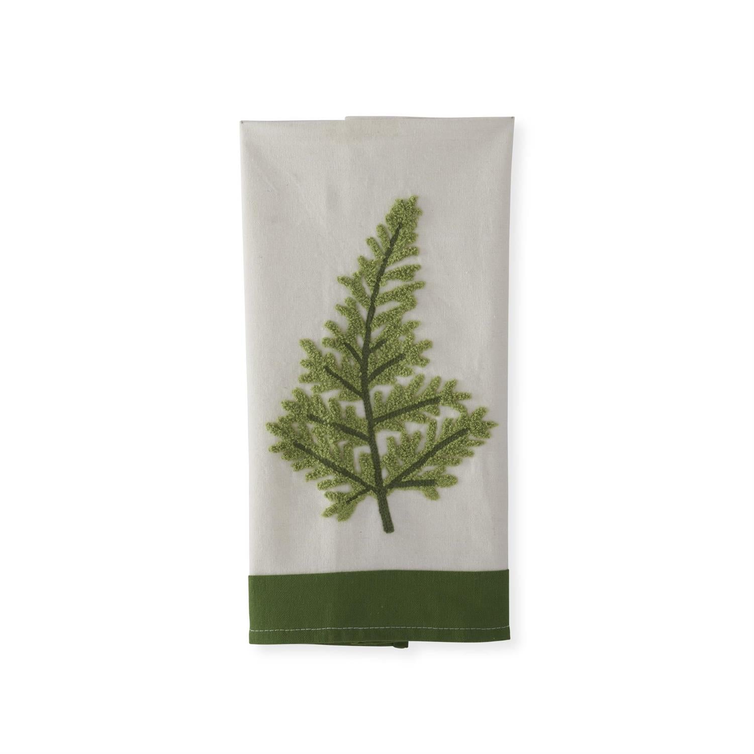 Assorted 28-Inch Embroidered Fern Guest Towels