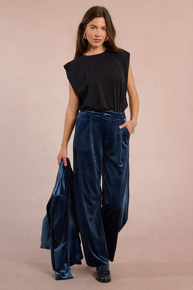 The Luxe Velvet Wide Leg Trousers