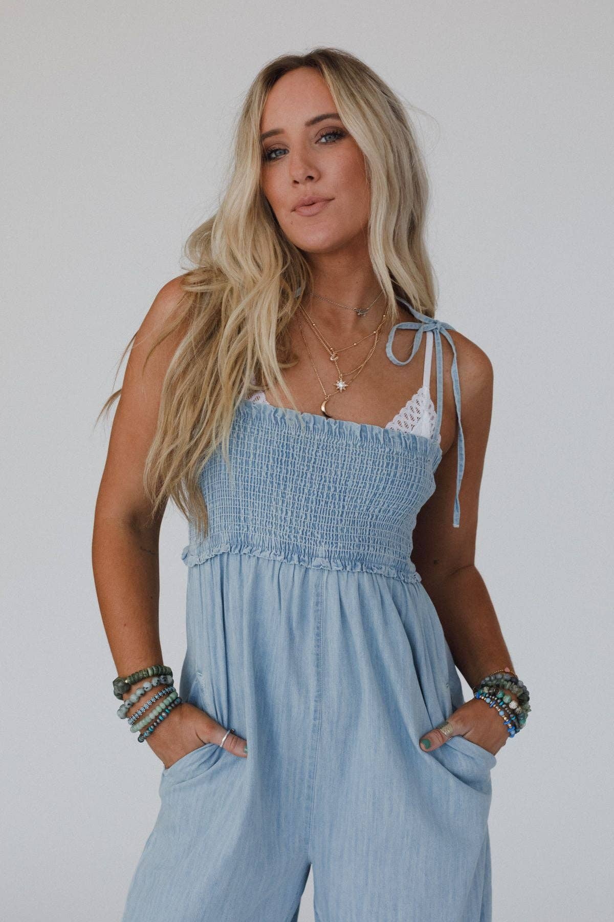 Smocked Jumpsuit