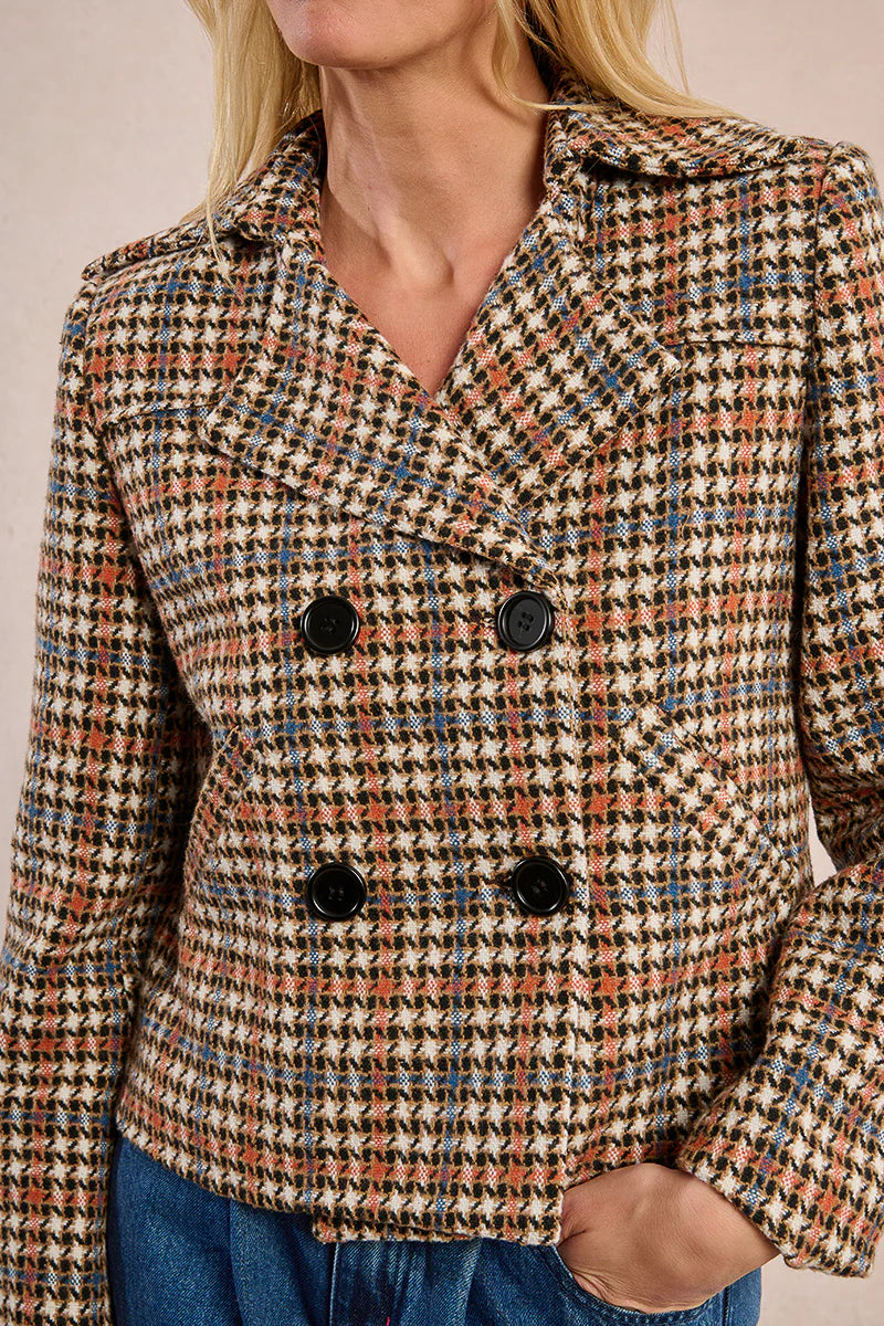 Short Plaid Coat
