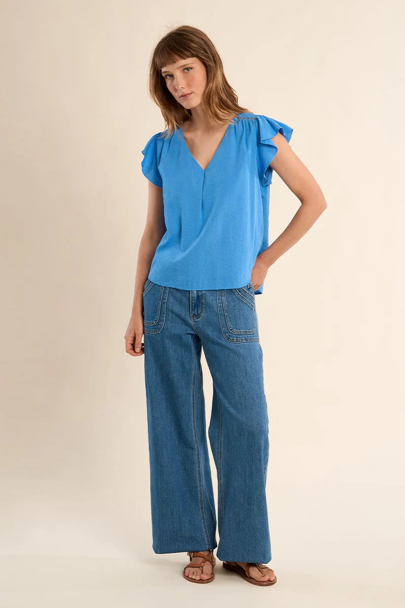 Flutter-Sleeve Blouse