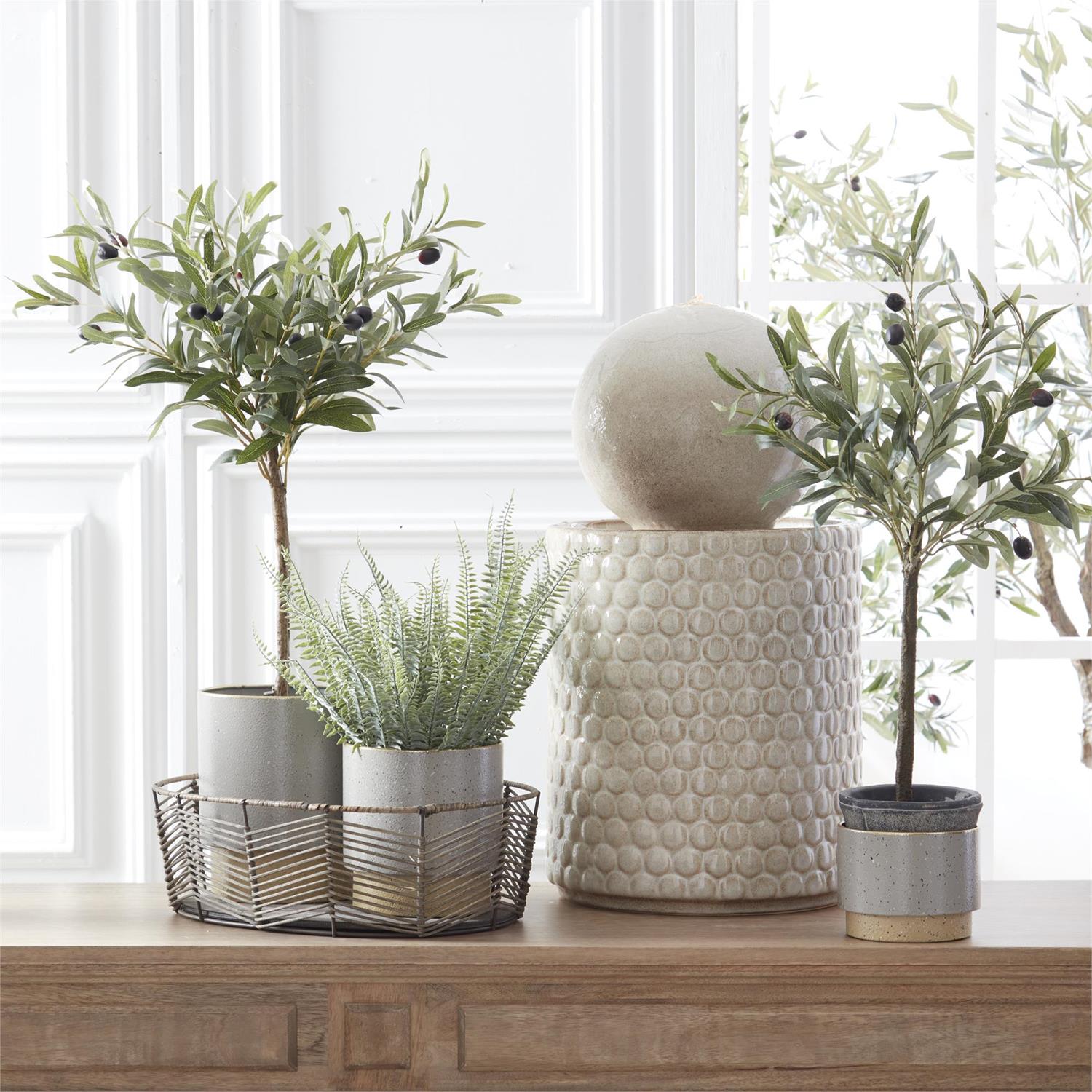 24-Inch Olive Tree with Gray Wash Pot