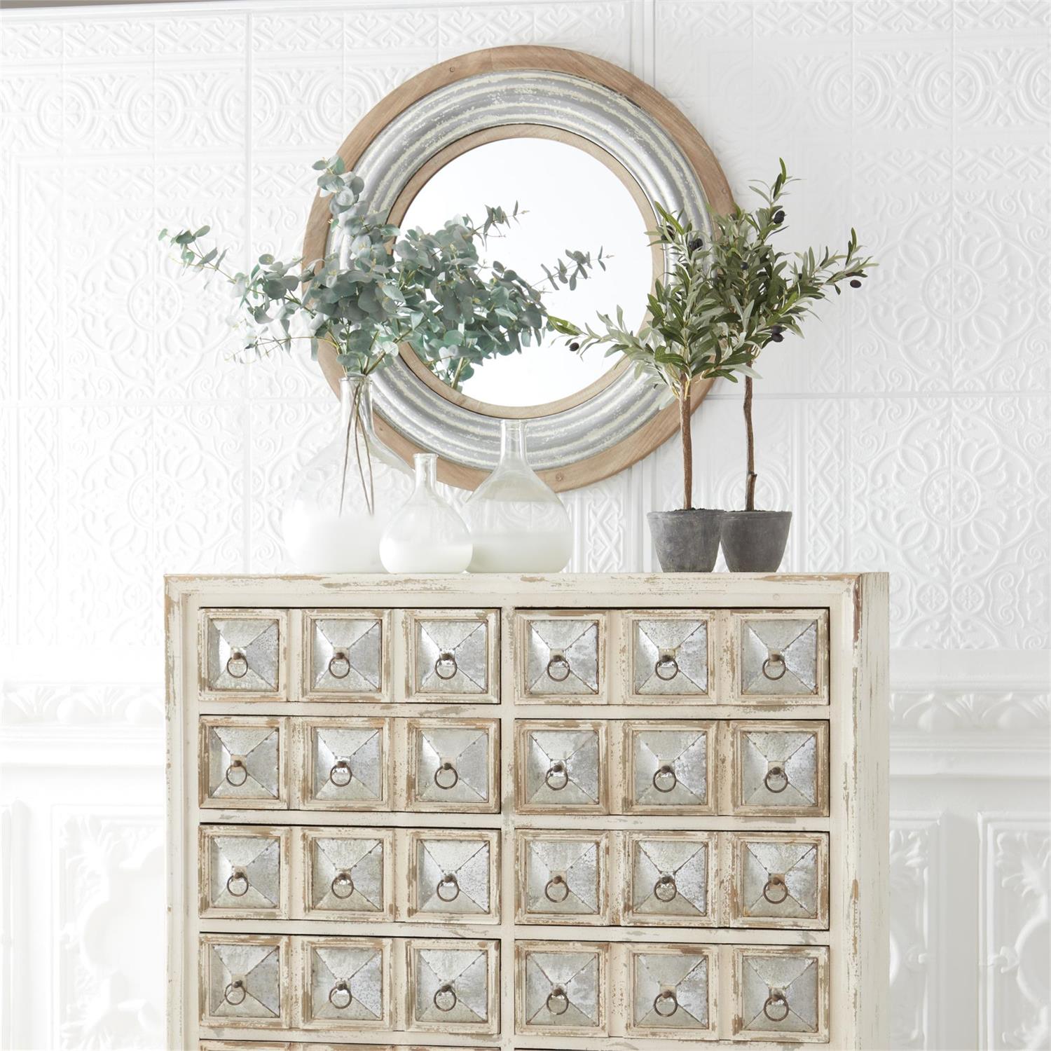 31-Inch Olive Tree with Gray Wash Pot