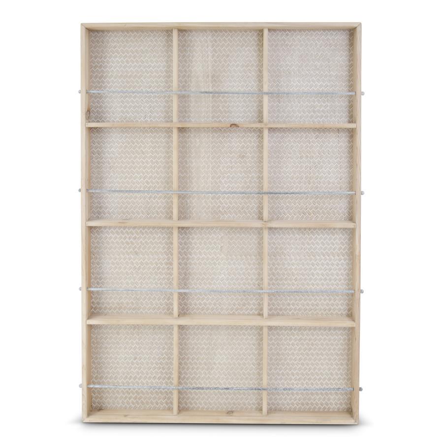 55-Inch Wooden 12-Slot Wall-Mounted Plate Holder