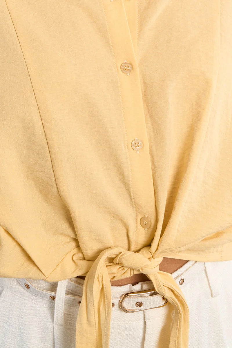 Sunshine Knot-Front Blouse