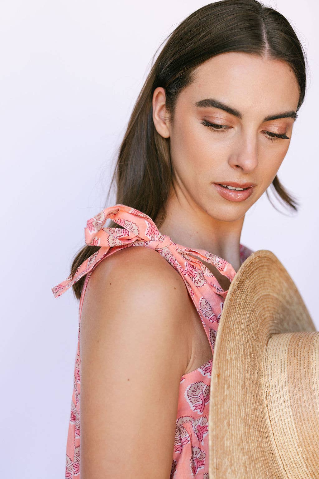 Coral Flower Maxi Dress