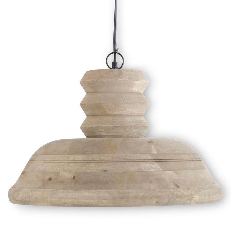 20-Inch Light Mango Wood Hanging Pendant Light