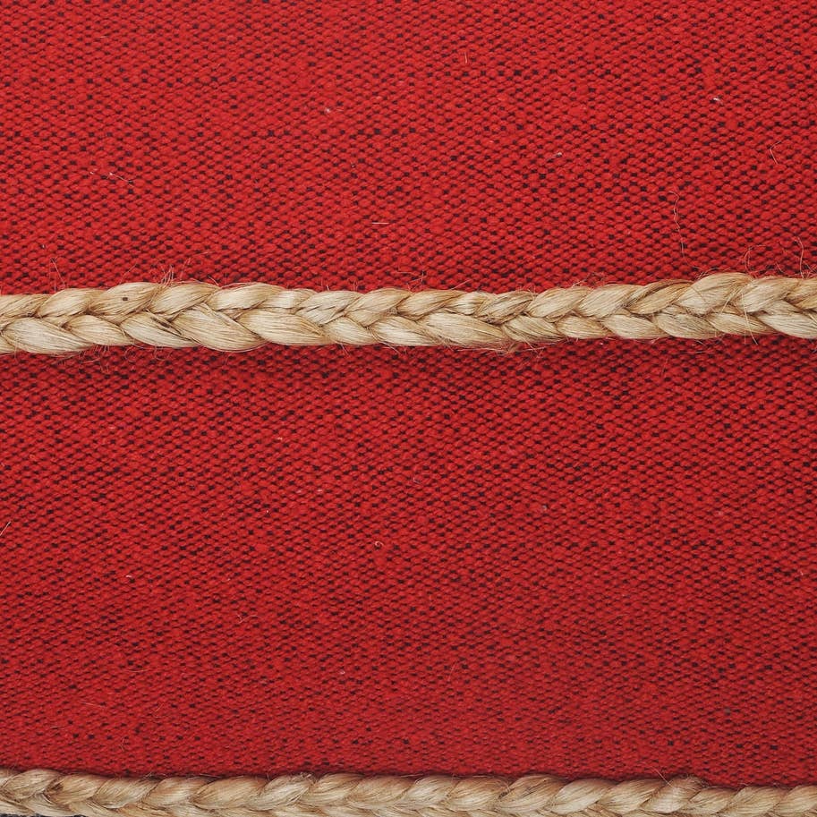 Americana Striped Throw Pillow with Jute Braiding