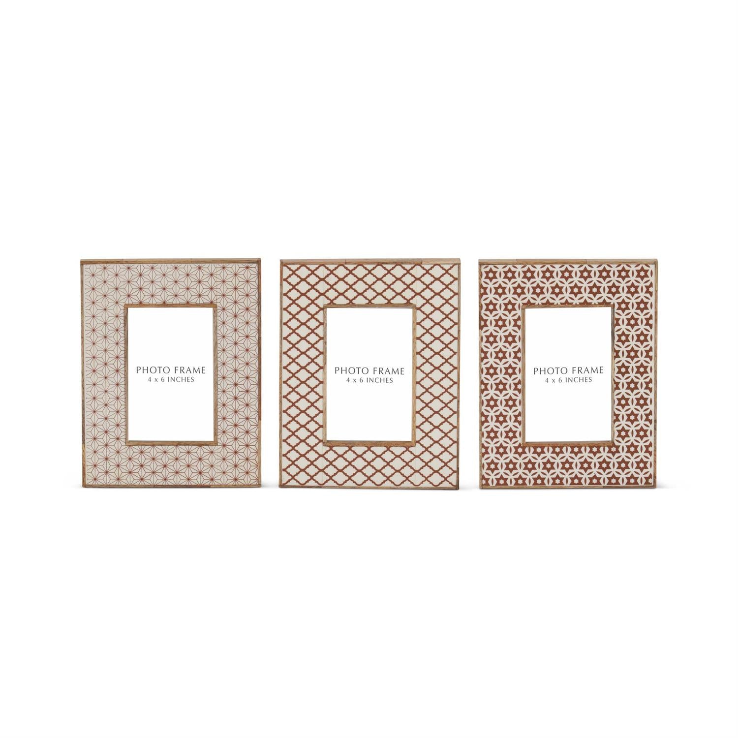 8.75-Inch Wood & Resin Tile Photo Frames