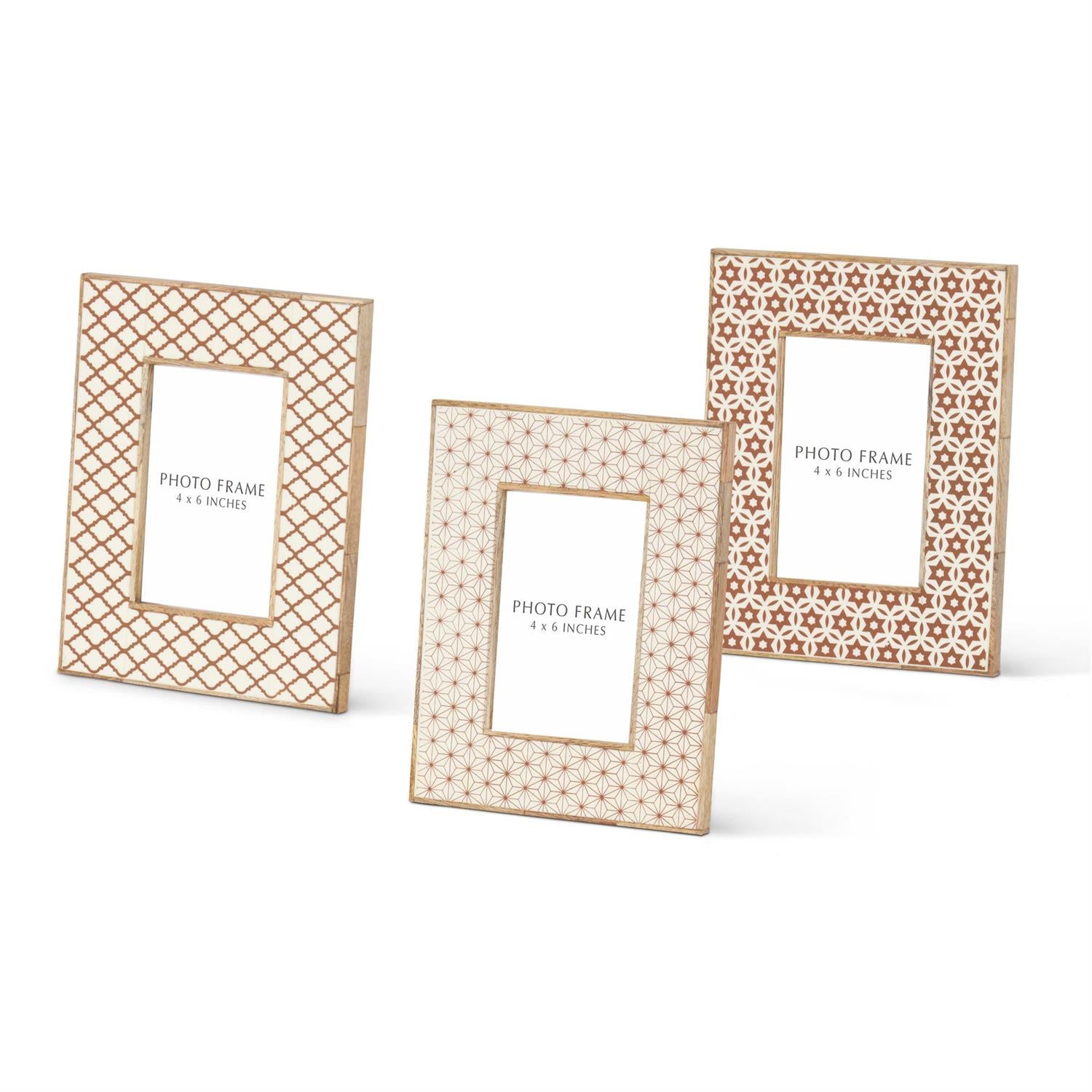 8.75-Inch Wood & Resin Tile Photo Frames