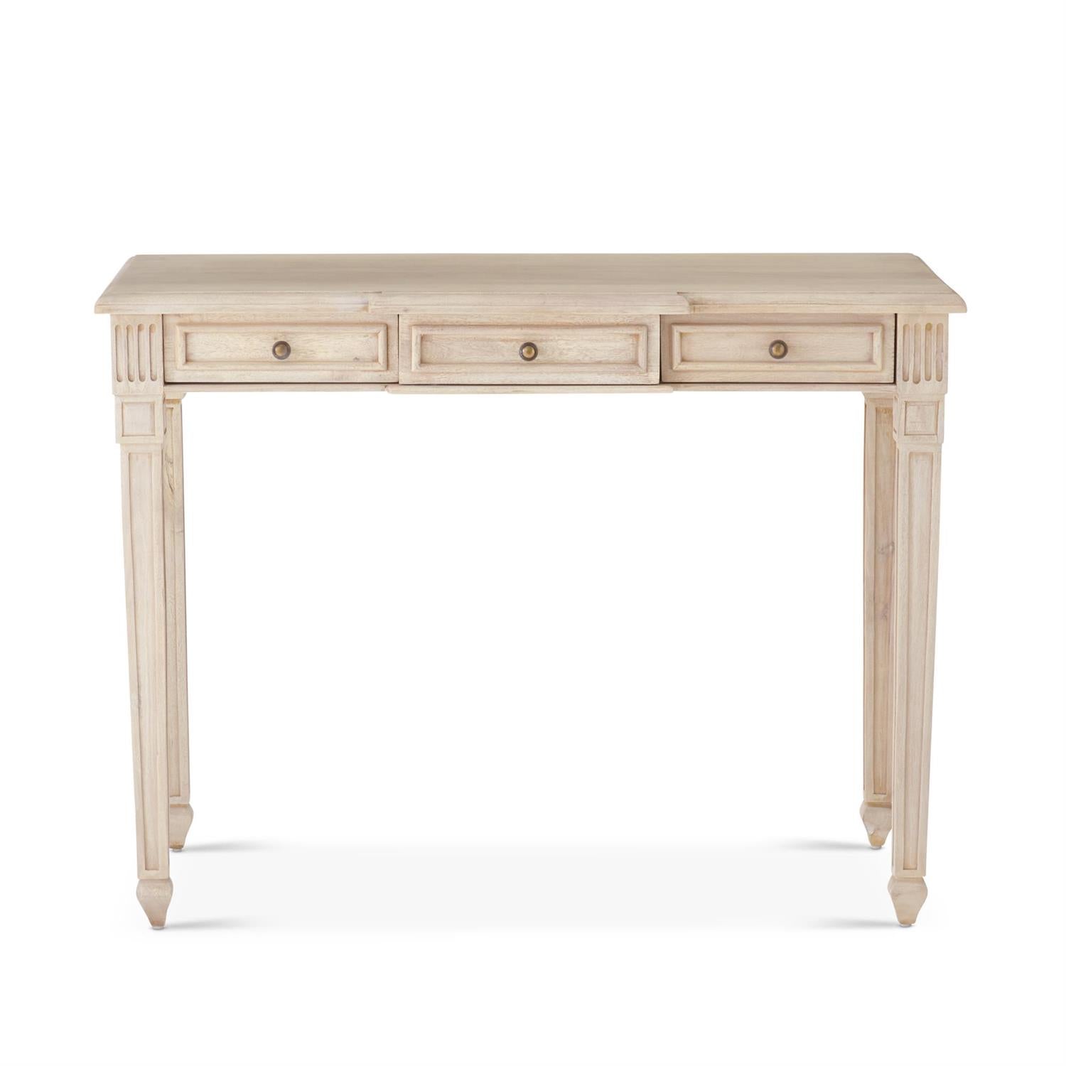 Gray-Washed Acacia Wood Desk/Console Table