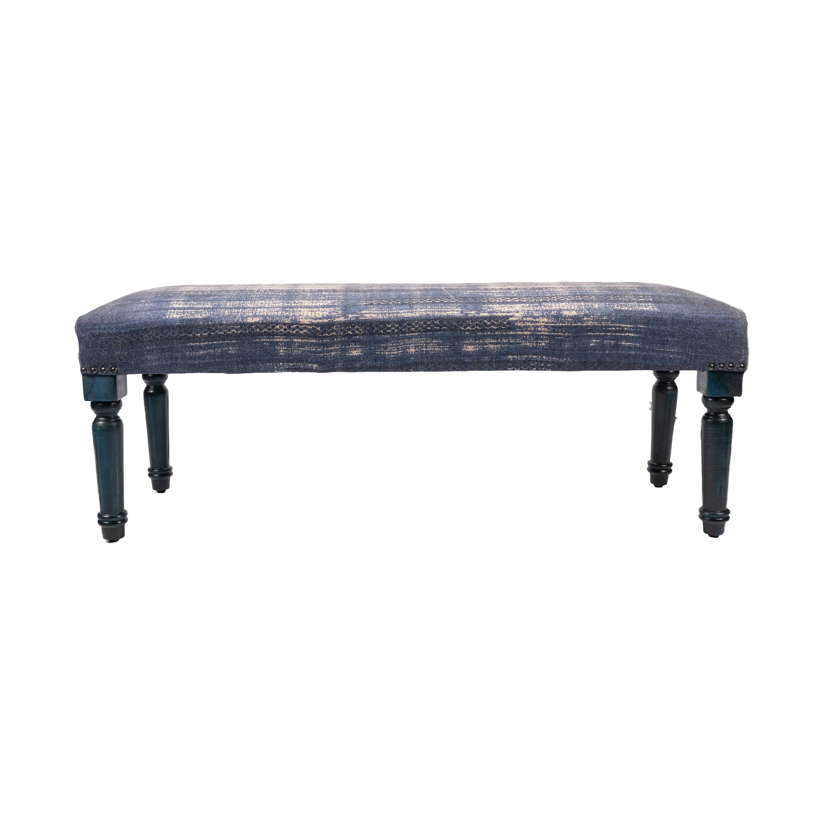 Antique Blue Simple Living Indoor Bench