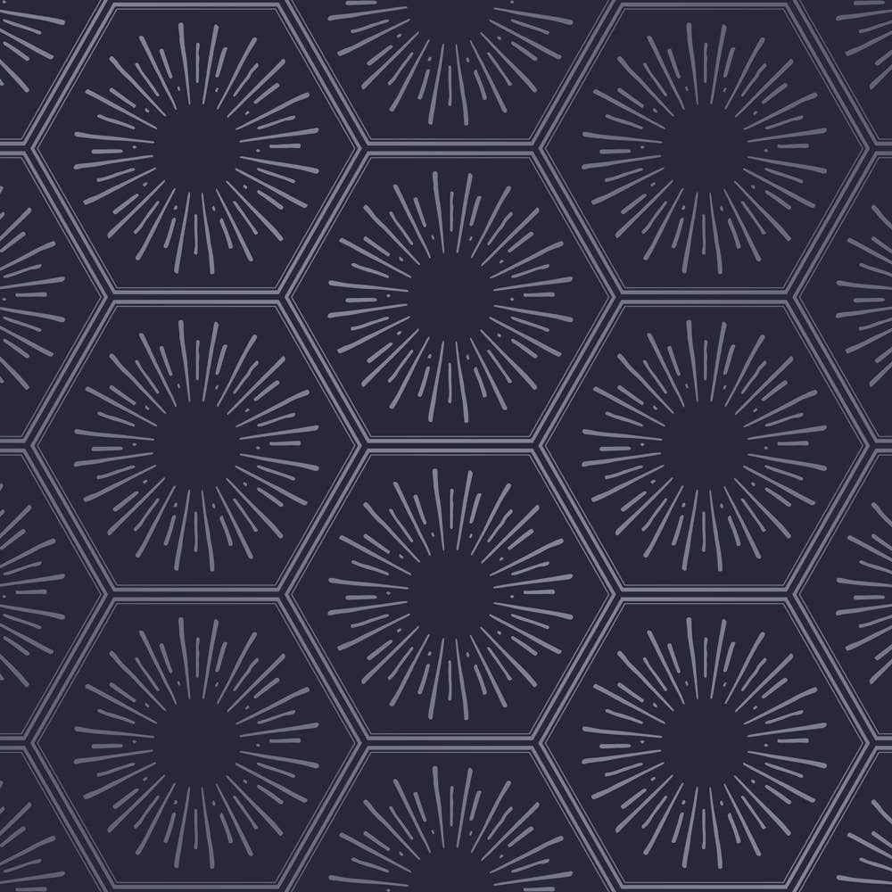 Hello Sunshine Royal Blue P&S Wallpaper, 28 sq. ft.