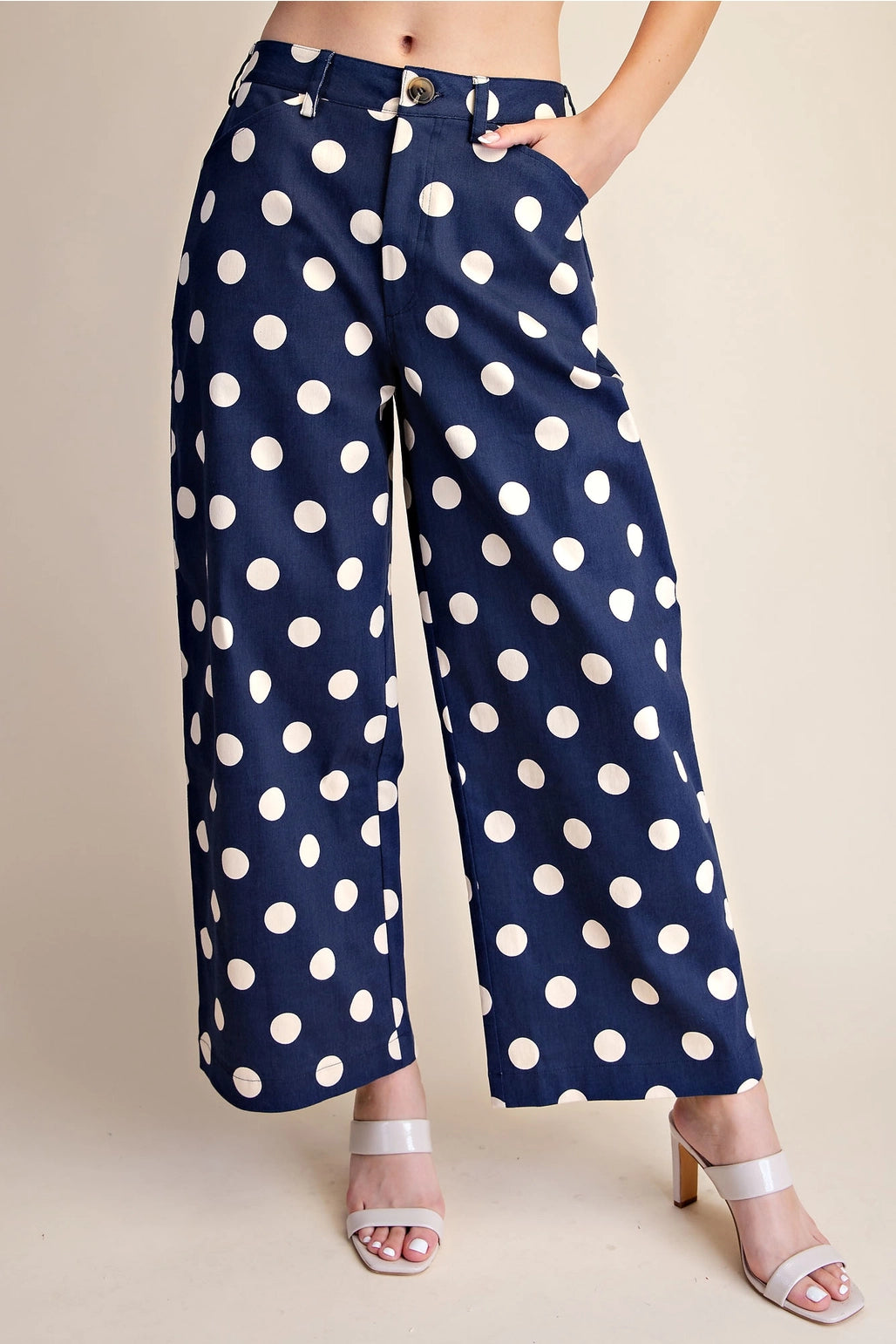 Polka Dot Barrel Causal Pants