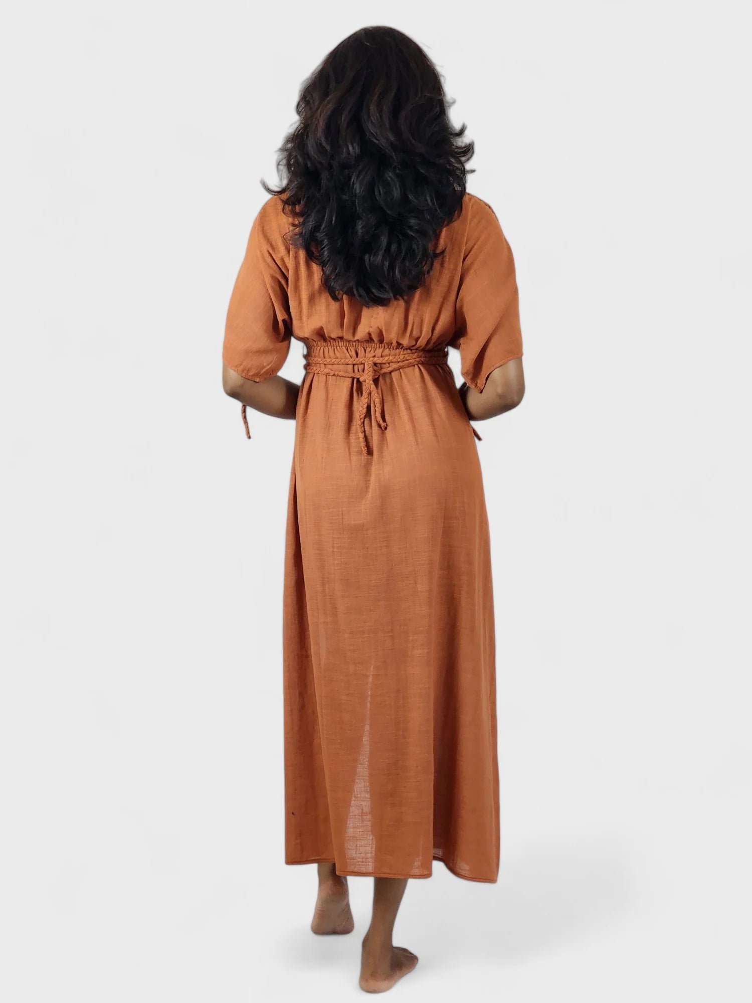 Linen Rope Goddess Maxi Dress