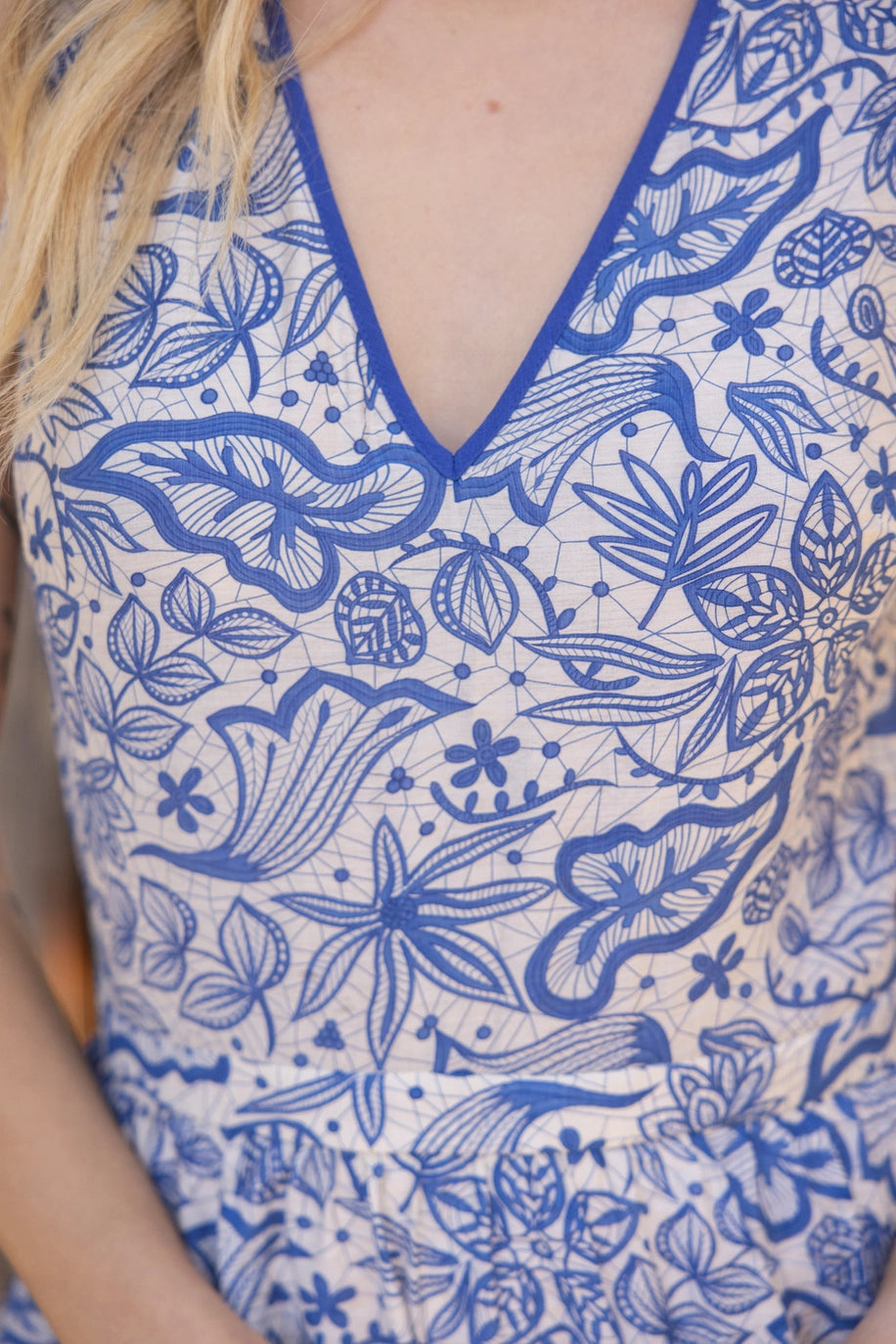 Tiered Midi Print Dress