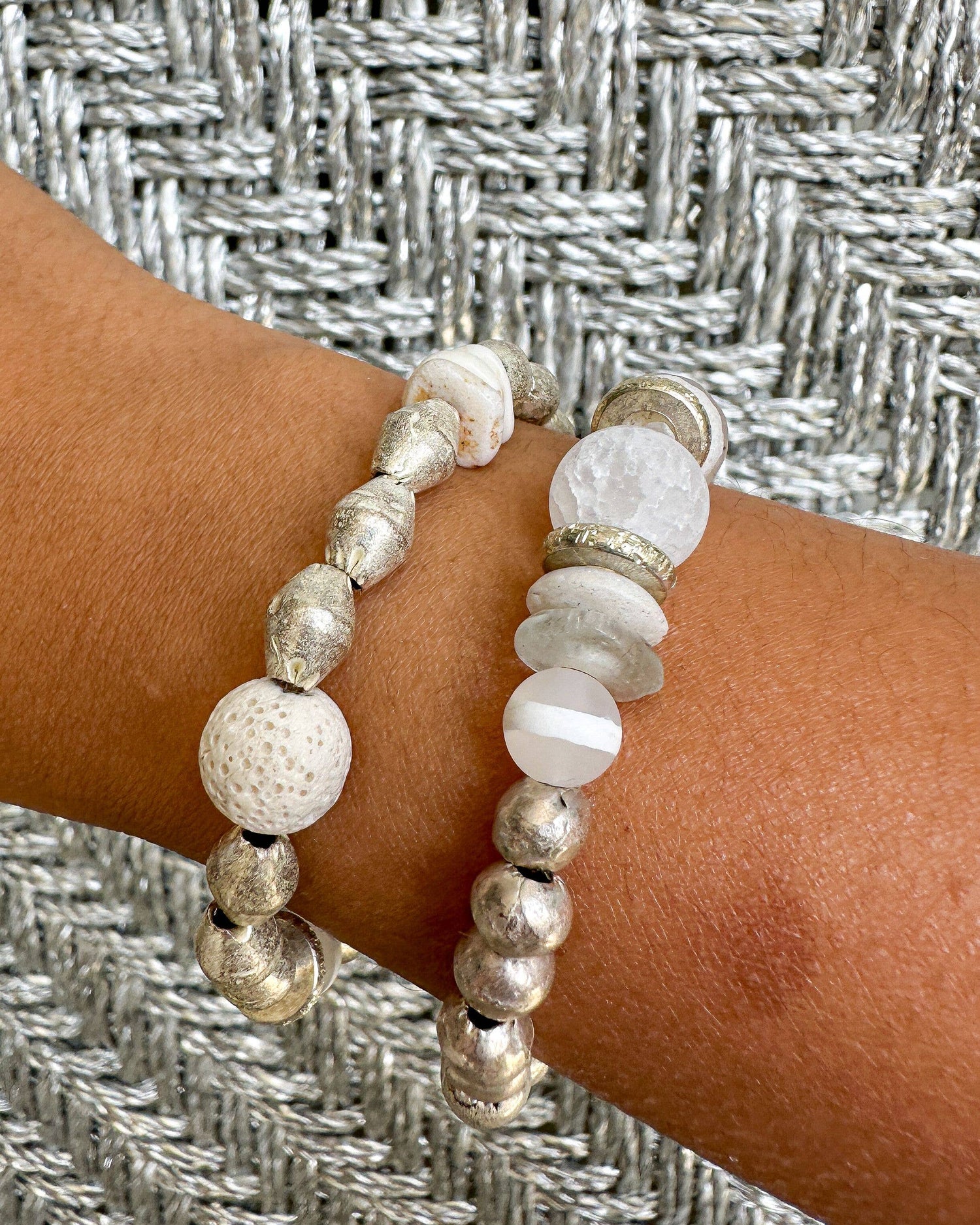 Marrakech Metal Bracelet | Blanc