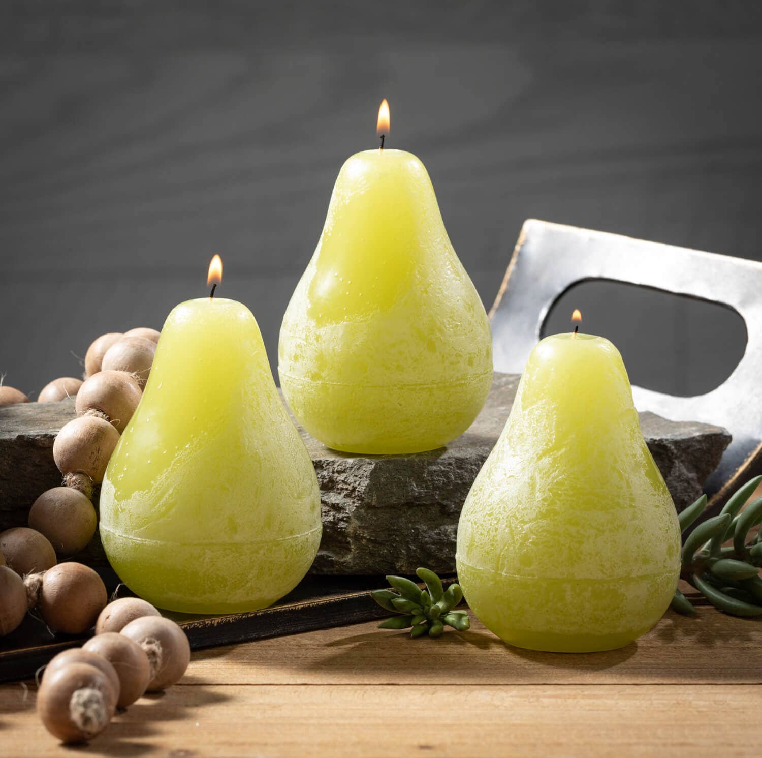 Green Timber Pear Candle