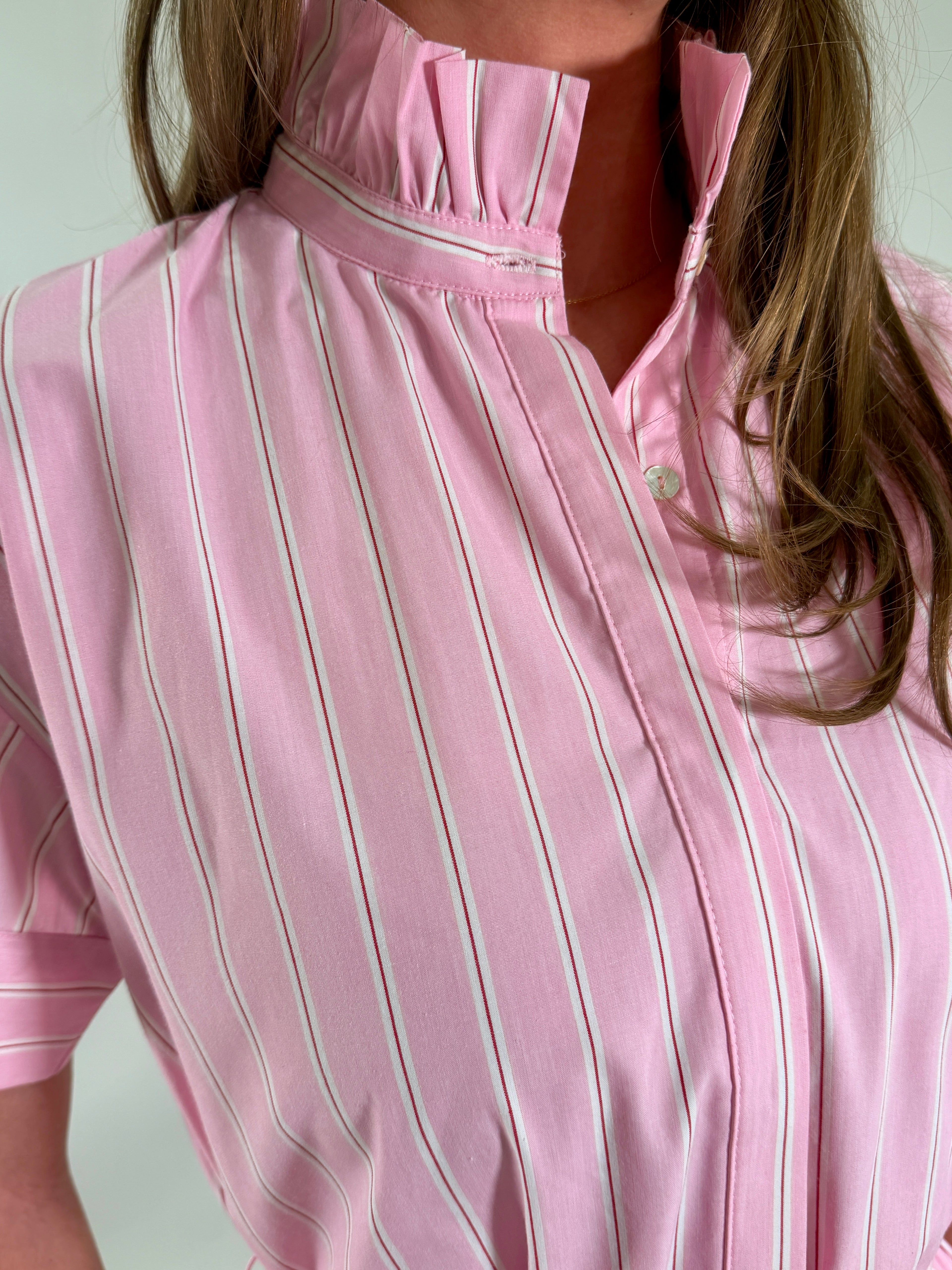 The Seaside Stripe Midi Shirtdress