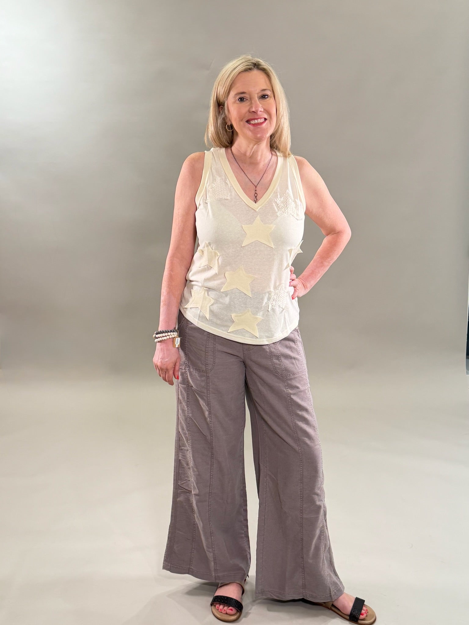 Relaxed Wide Leg Pant