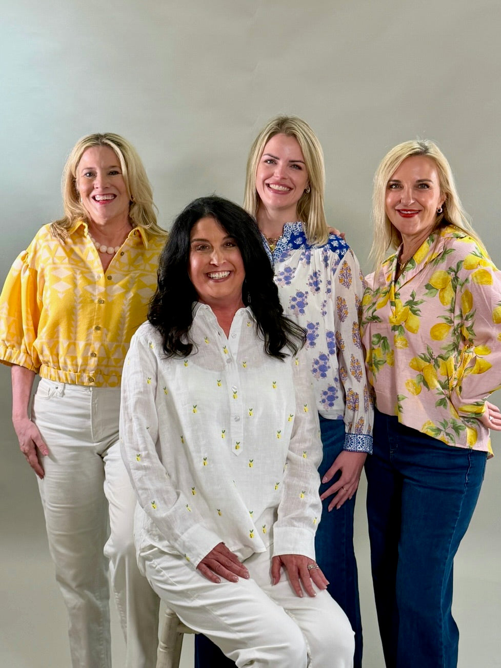 Lemon Embroidered Linen Shirt