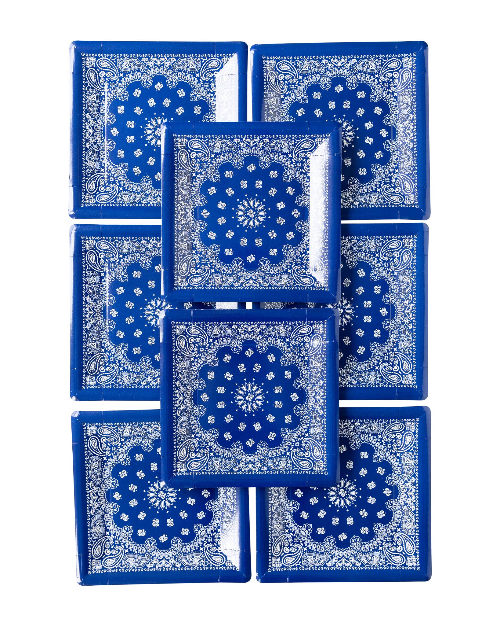 Blue Bandana Paper Plate