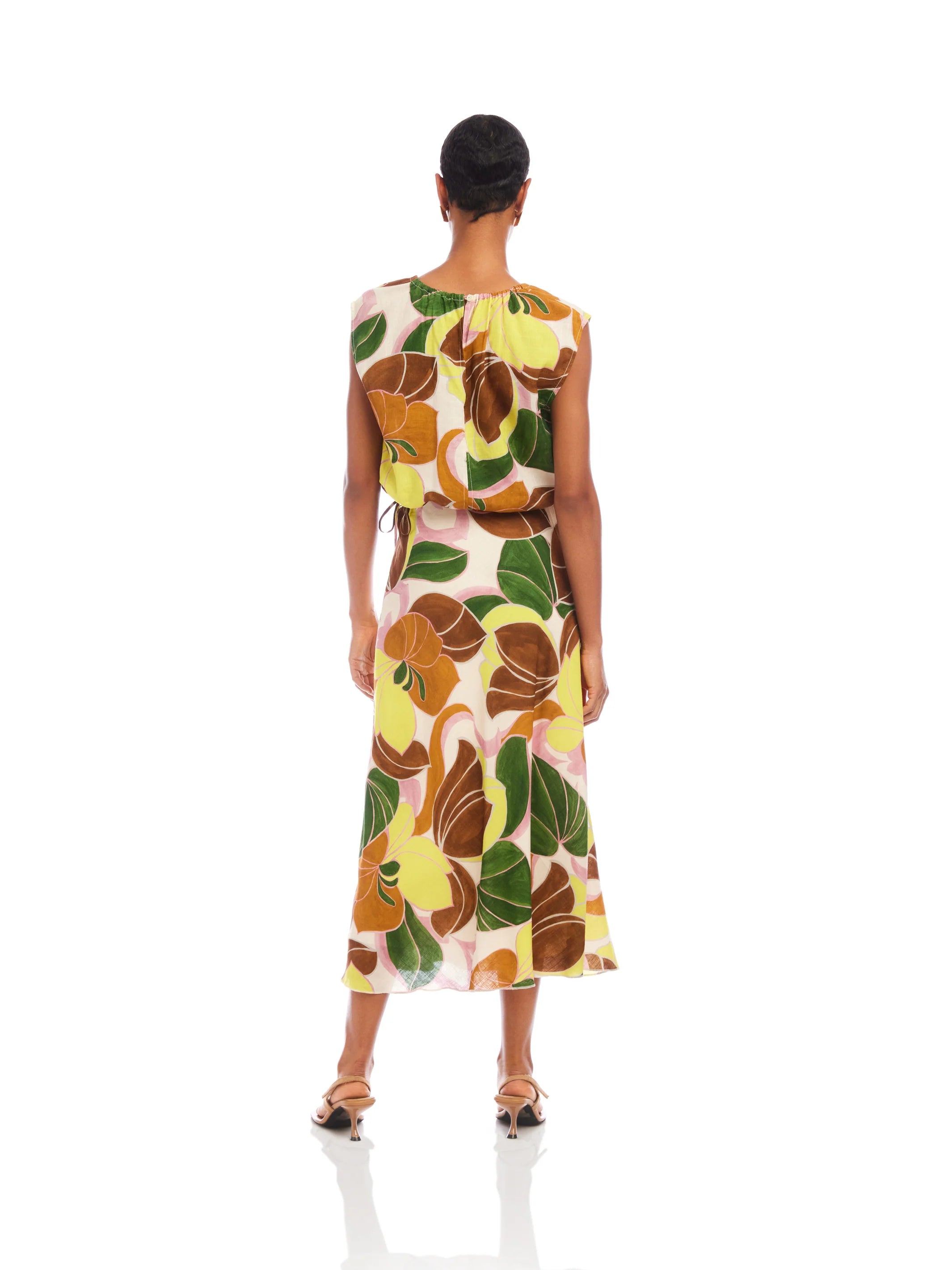 Mia Bias Midi Skirt Island Floral