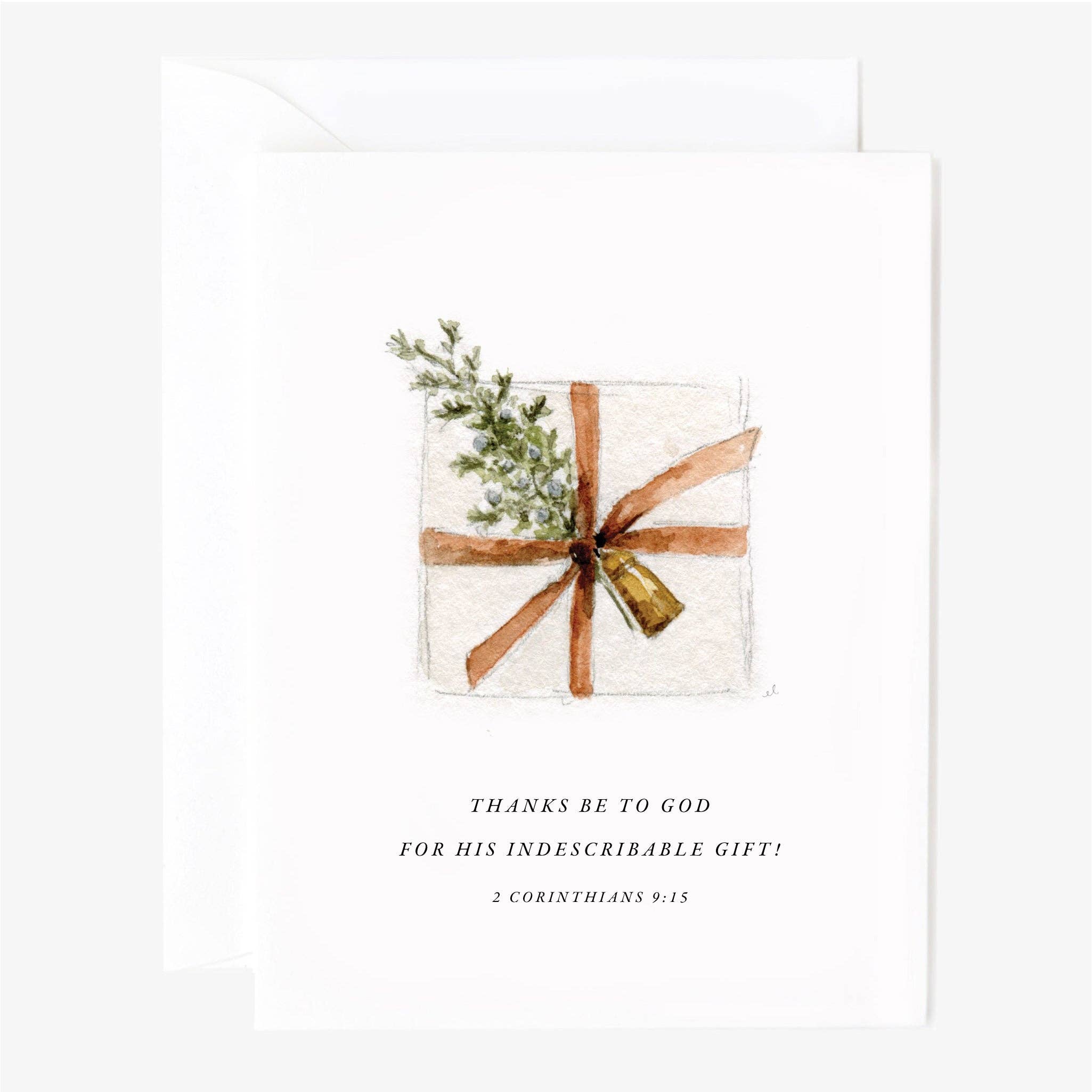 Set of 8 Christmas scripture notecard set