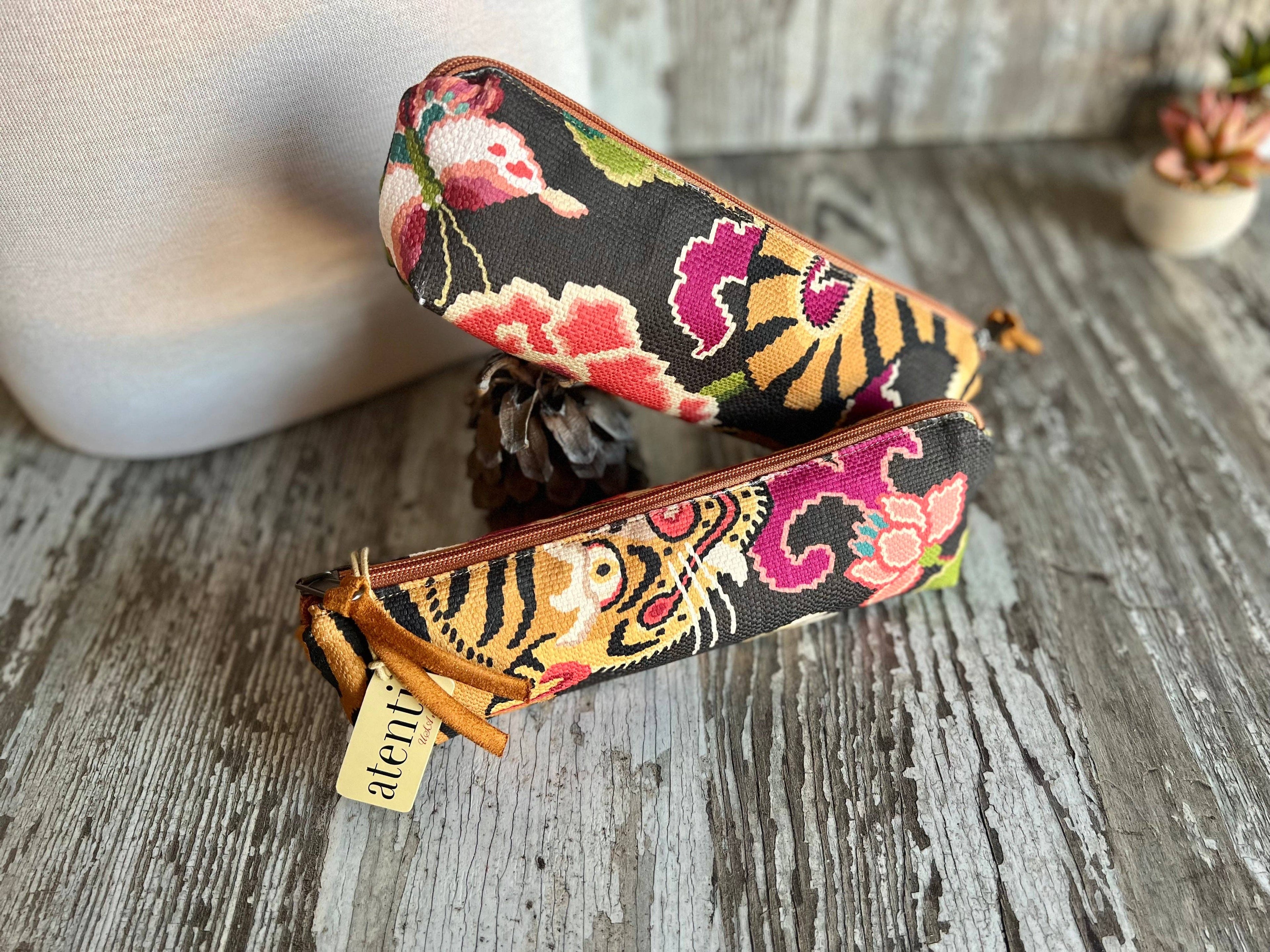 Tiger Floral Pouch
