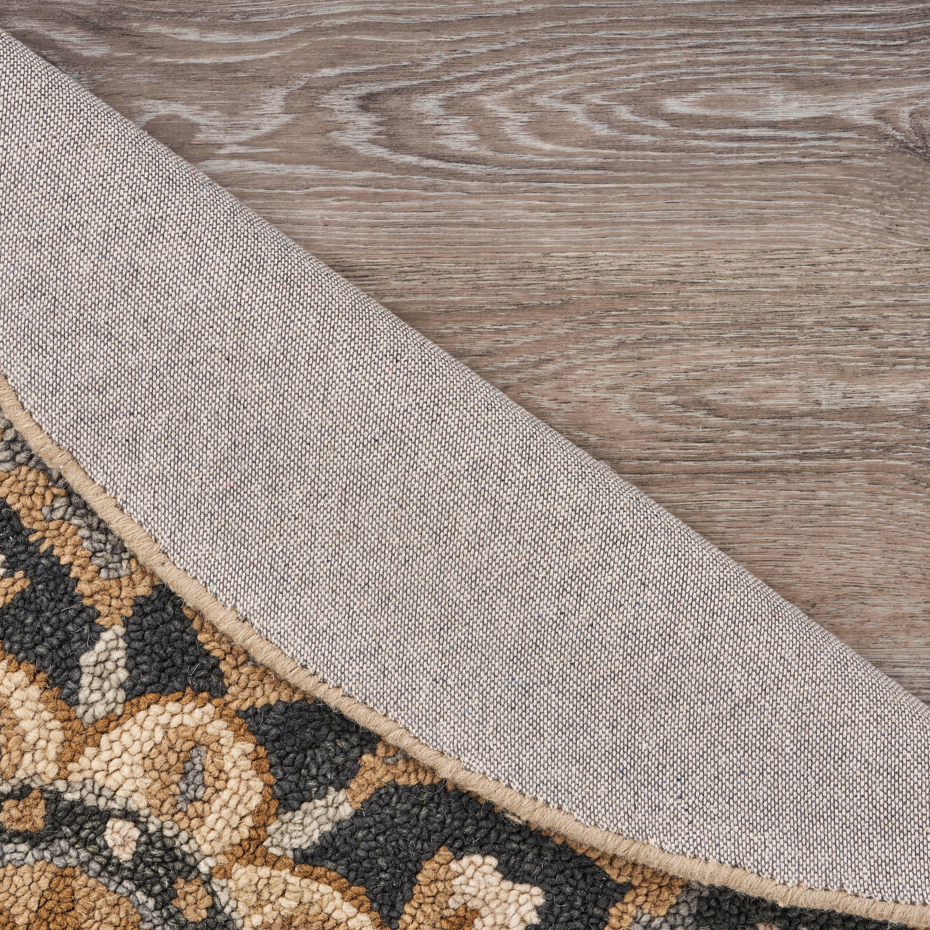 Floret Forever Mandala Area Rug - Black