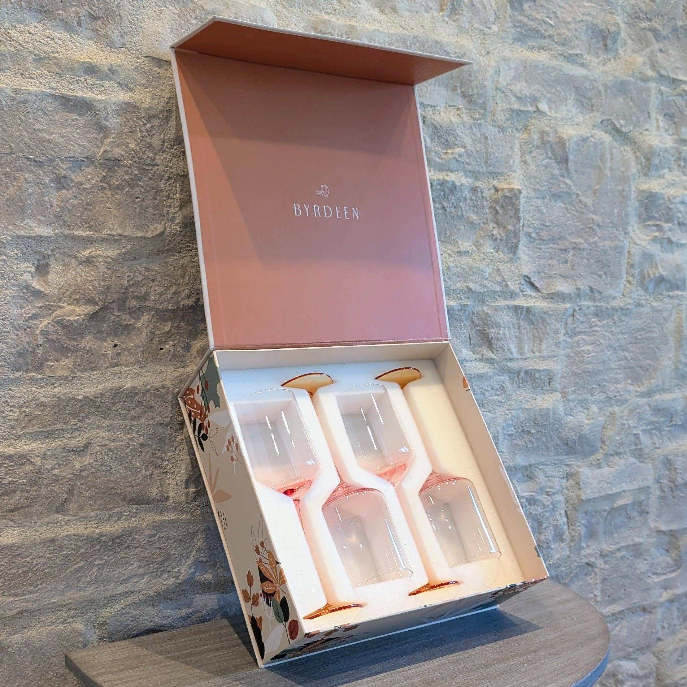 Amber Wine Glass Set