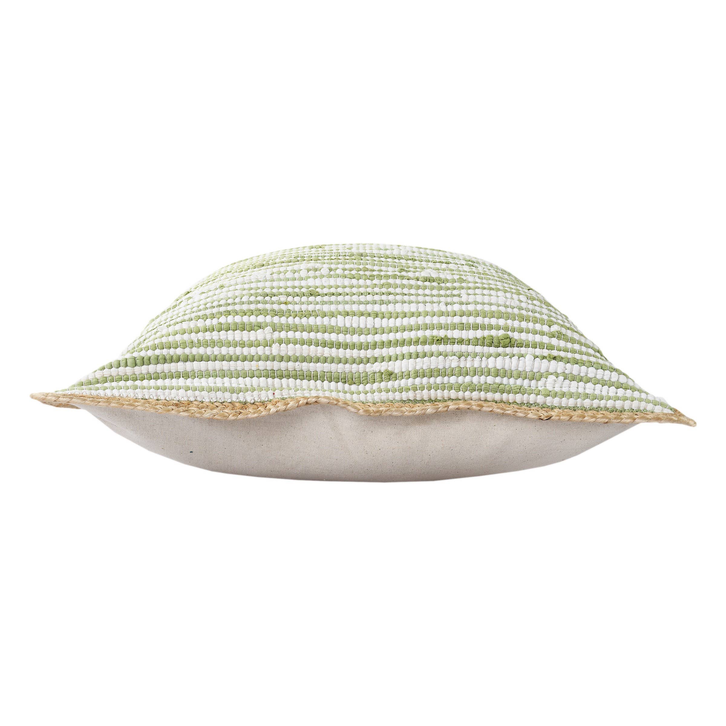 Jute Bordered Throw Pillow
