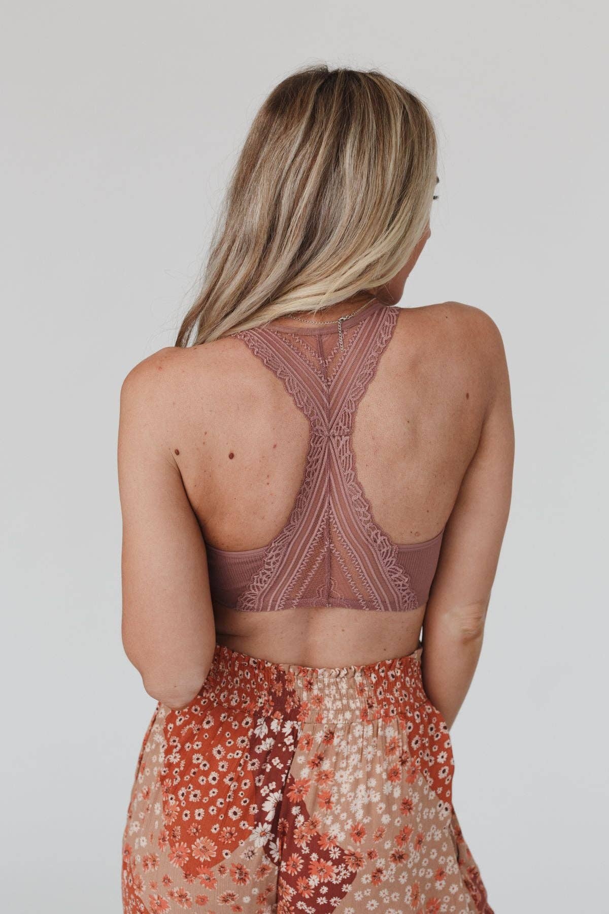 Seamless Lace Racerback Bralette